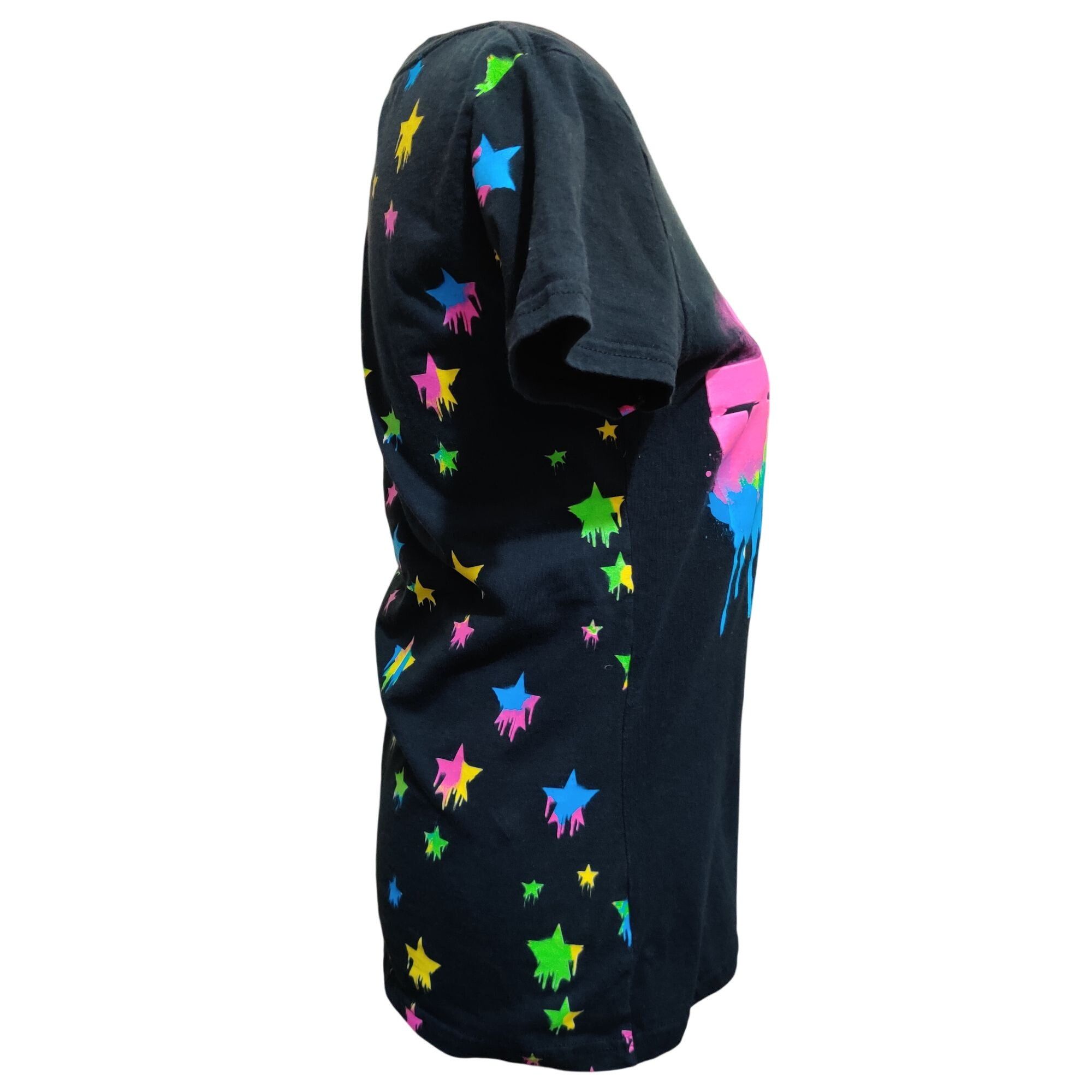 Other Star Wars M Black Graphic Tee Neon Drip Graffiti Paint Stree Size M / US 6-8 / IT 42-44 - 3 Thumbnail