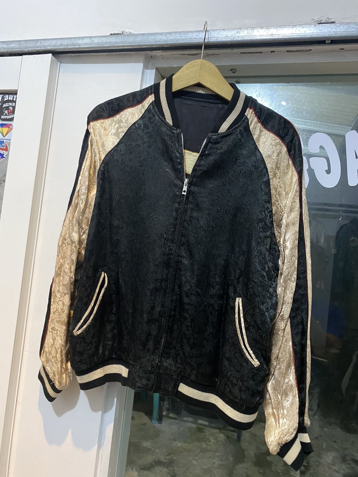 Japanese Brand Sukajan japanese classic Script Rayon Silk Jacket Size US M / EU 48-50 / 2 - 5 Thumbnail