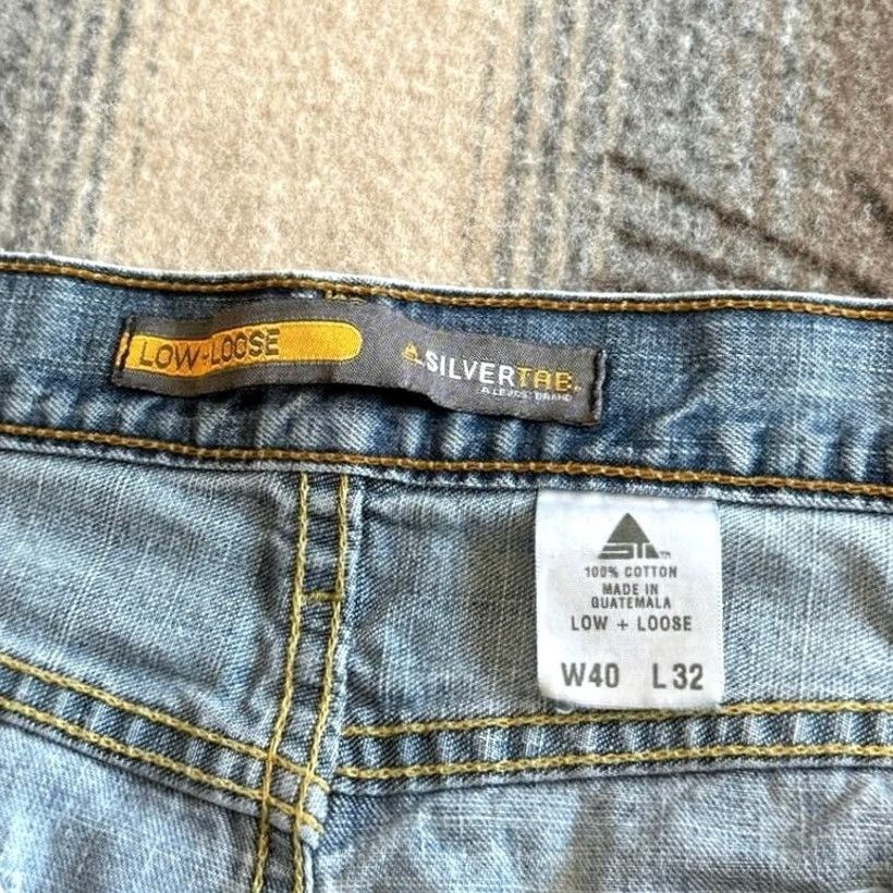 Levi's VINTAGE Levis SilverTab Jeans Mens 40x30 Low Loose Baggy Denim Y2K Skater Size US 40 / EU 56 - 3 Thumbnail