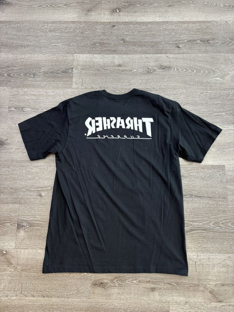 Supreme Supreme Thrasher Back Tail Tee Black Size US L / EU 52-54 / 3 - 3 Thumbnail