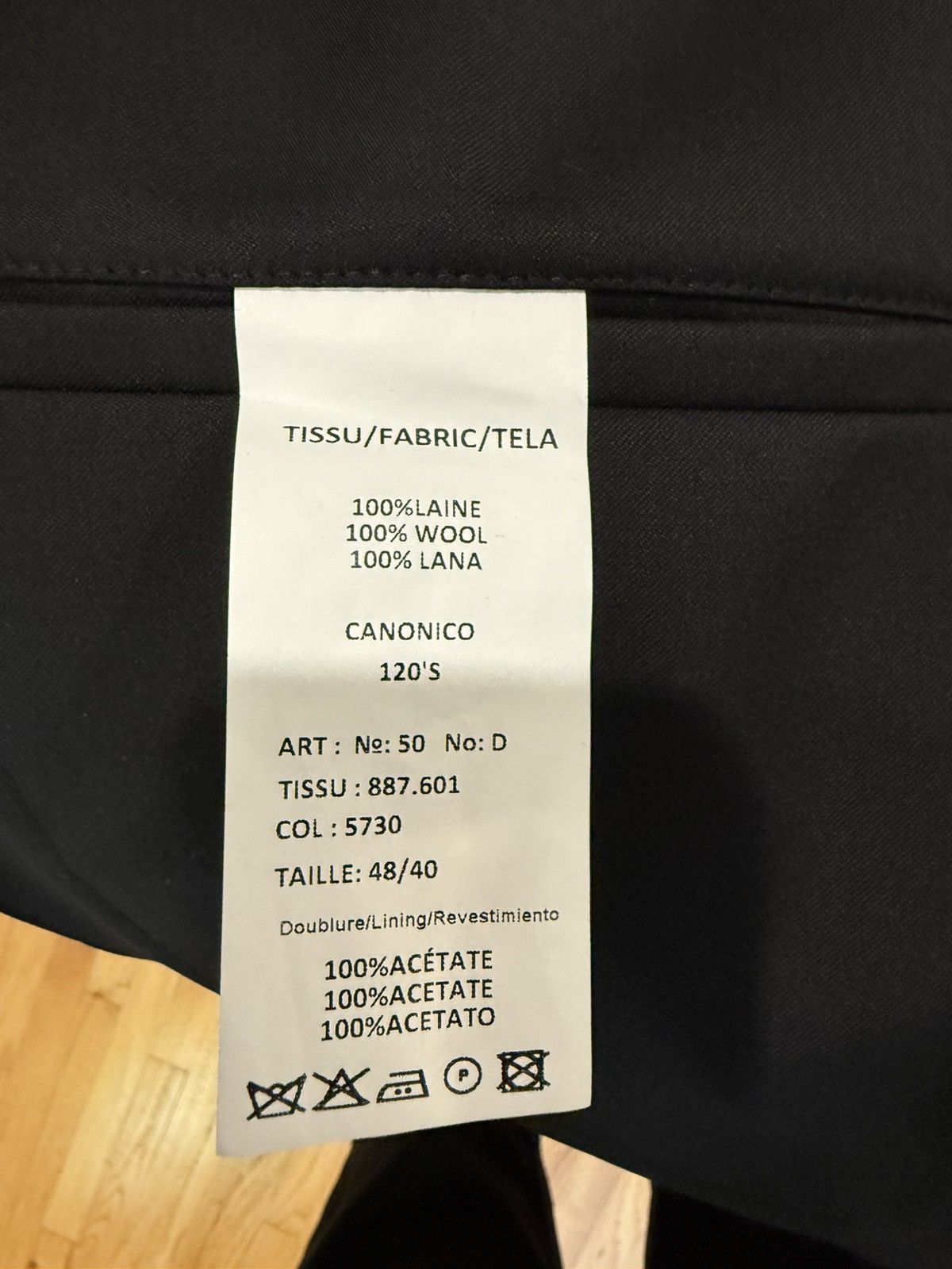 Vitale Barberis Canonico Brand New Vitale Barberis Canonico Black Wool Suit Size 40R - 6 Thumbnail