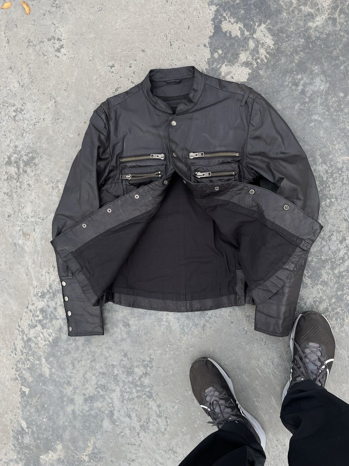 Allsaints All Saints Ramones Leather RARE Avant Garde Y2K Jacket Size US L / EU 52-54 / 3 - 9 Thumbnail