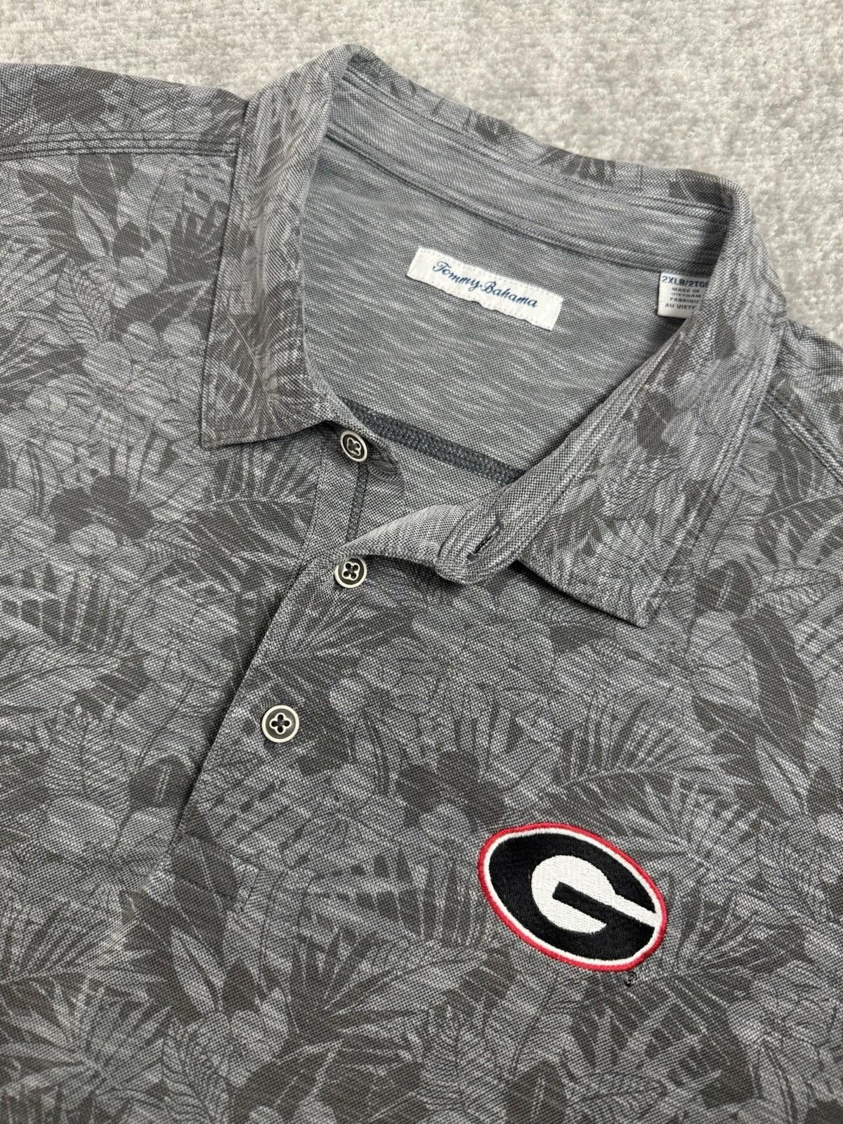Tommy Bahama Georgia Bulldogs Tommy Bahama Silk Floral Hawaiian Shirt Men Size ONE SIZE - 2 Thumbnail