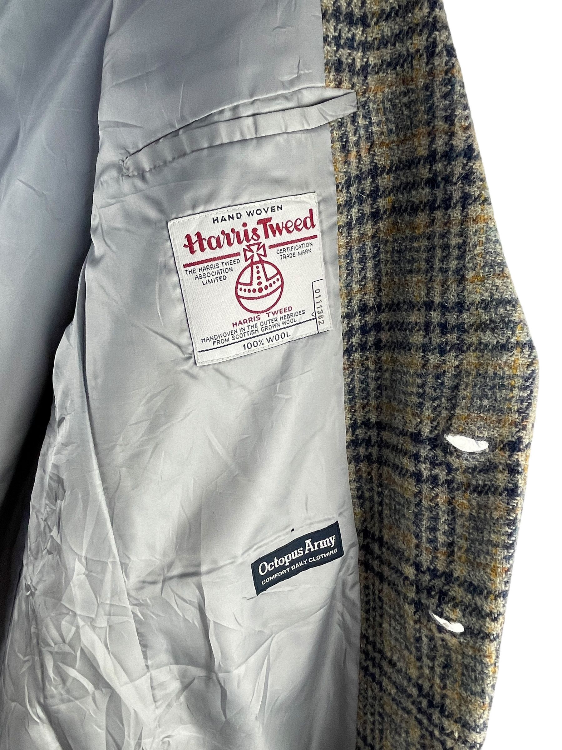 Harris Tweed Vintage Harris Tweed Octopus Army Wool Coat Jacket Size US L / EU 52-54 / 3 - 10 Thumbnail