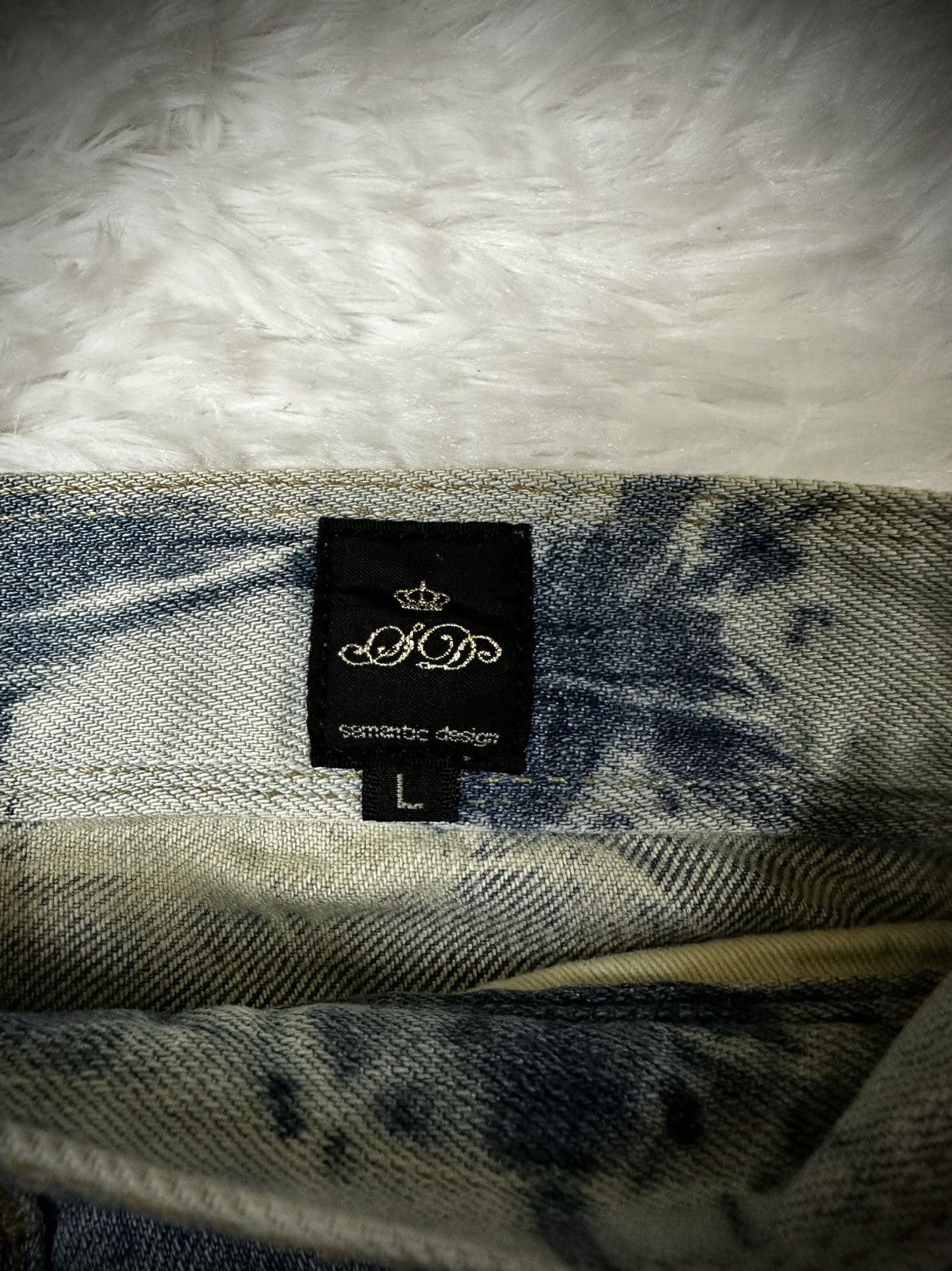Japanese Brand 💥rare💥 semantic design flare bleach denim jeans Size US 32 / EU 48 - 4 Thumbnail