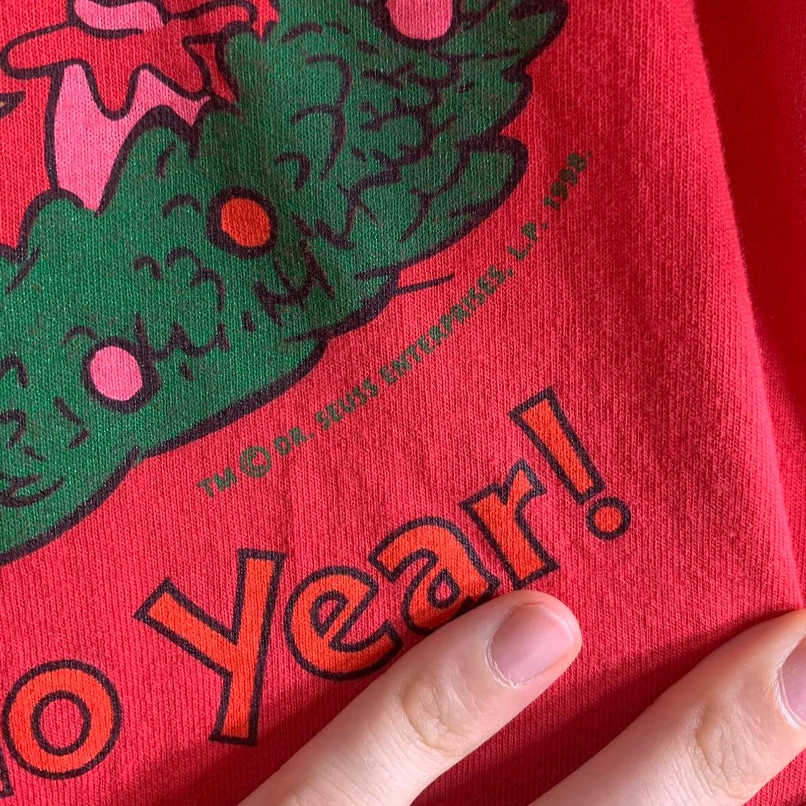 Vintage vintage 1998 DR SEUSS GRINCH WHO STOLE CHRISTMAS tee shirt Size US XL / EU 56 / 4 - 3 Thumbnail