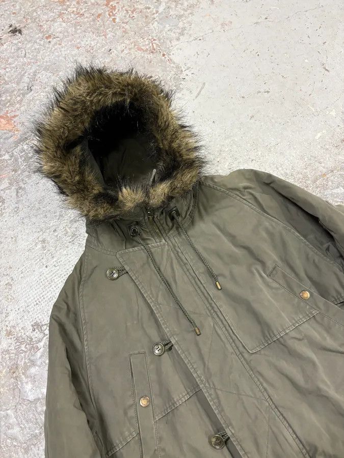 Dolce & Gabbana AW2003 Dolce & Gabbana Fur Hooded Khaki Green Long Coat Size US L / EU 52-54 / 3 - 5 Thumbnail