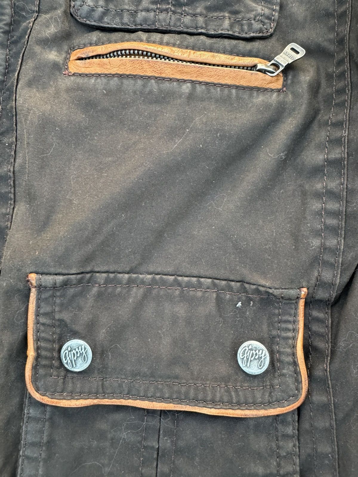 Vintage Vintage Y2K Gipsy Wax Leather Motorcycle Jacket Size US M / EU 48-50 / 2 - 4 Thumbnail