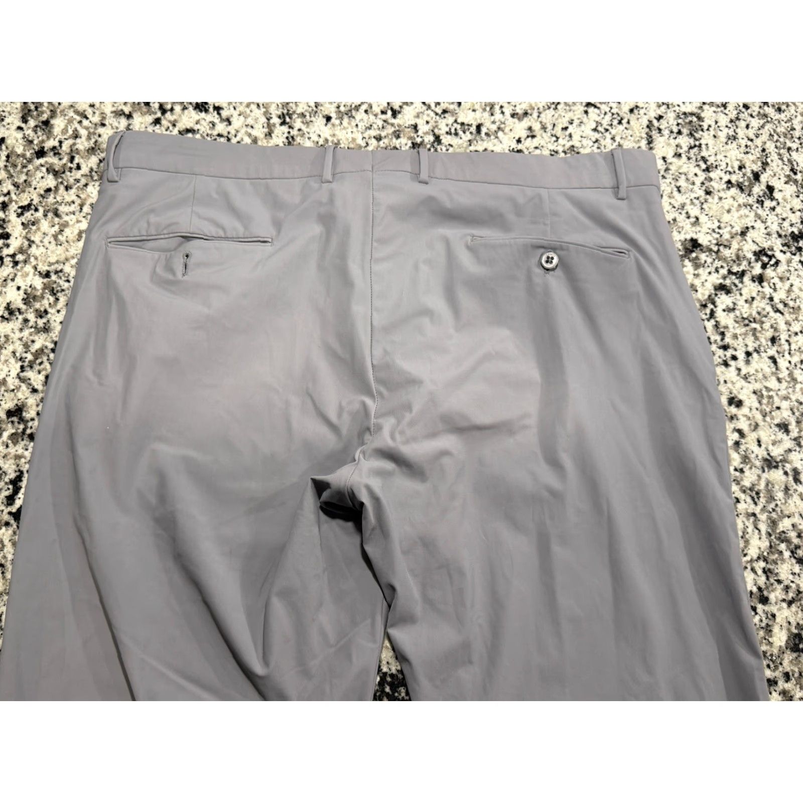 Zanella Zanella Pants Flat Front Active Stretch Gray 38x27 Men Regular Inseam 27in Italy Button Pockets Size US 38 / EU 54 - 4 Thumbnail