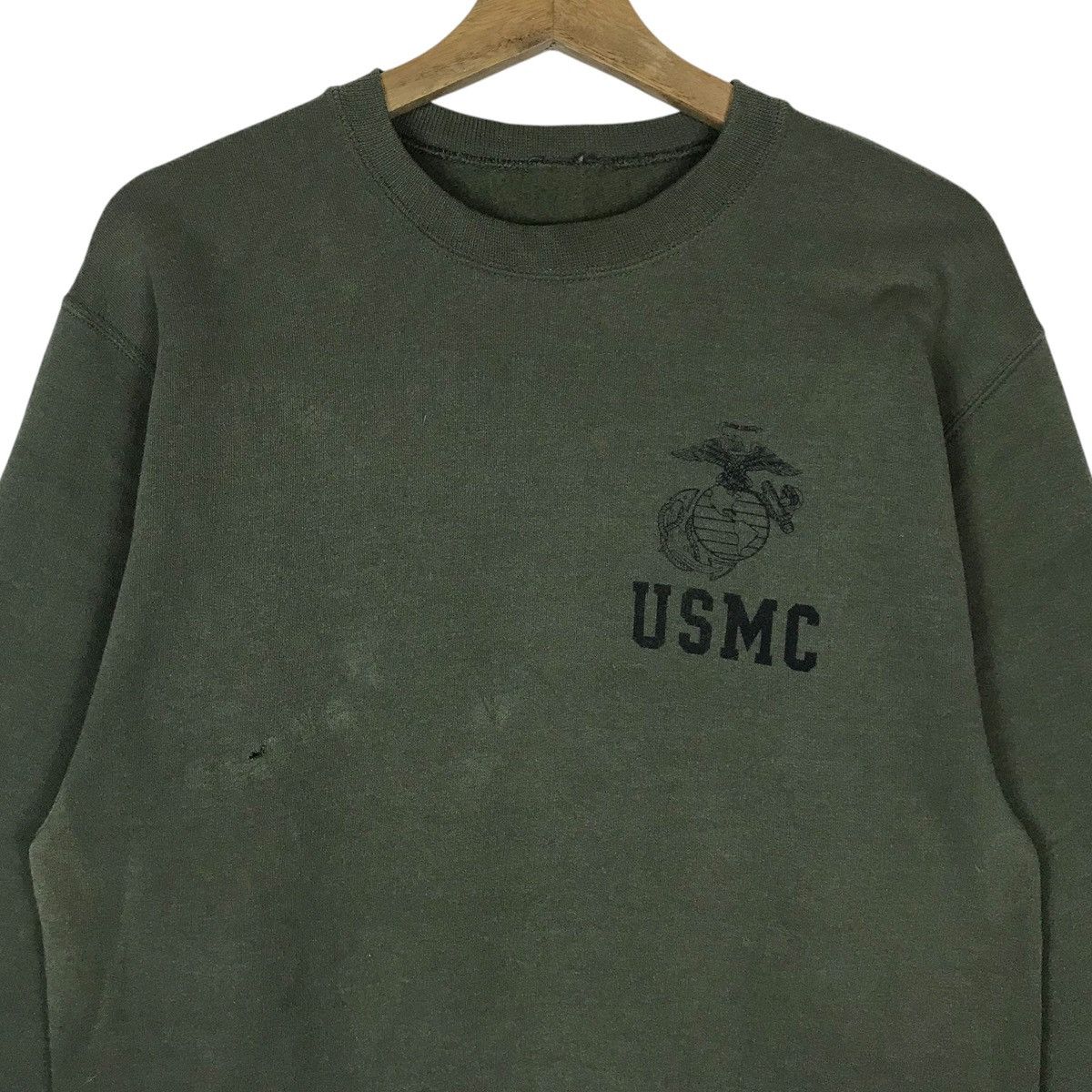 Other Vintage USMC Spell Out Pullover Jumper Sweatshirt Size US M / EU 48-50 / 2 - 2 Thumbnail