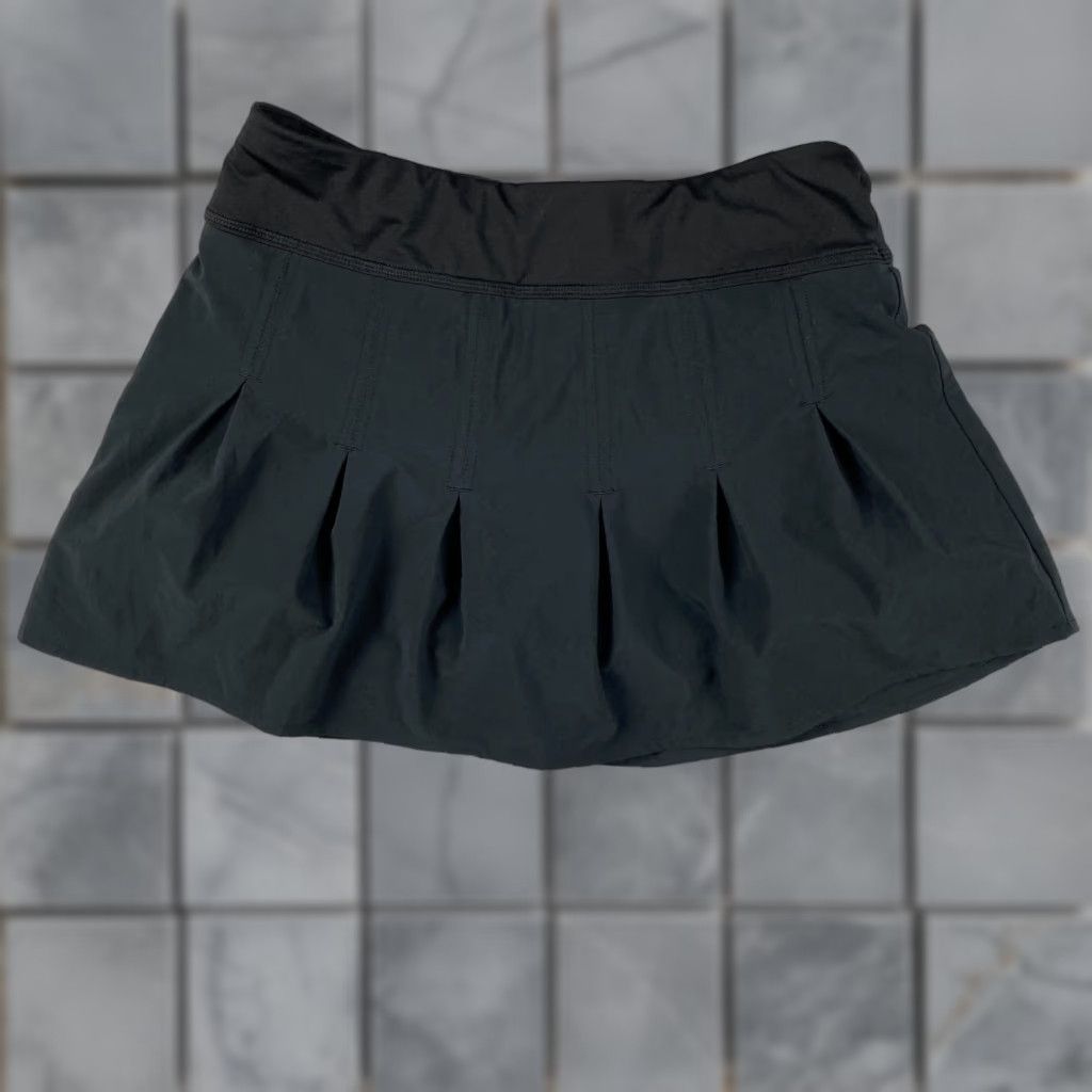 Athleta Athleta Skort Womens XS Black Pleated Zip Pocket Stretch Active Tennis Size ONE SIZE - 1 Thumbnail
