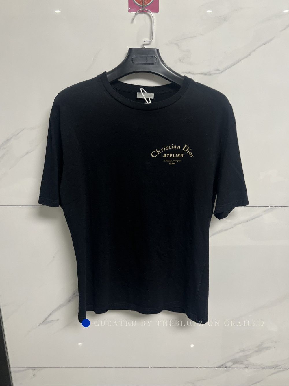 Dior 2018 Dior Homme Atelier Men's Logo-printed Black T-shirt