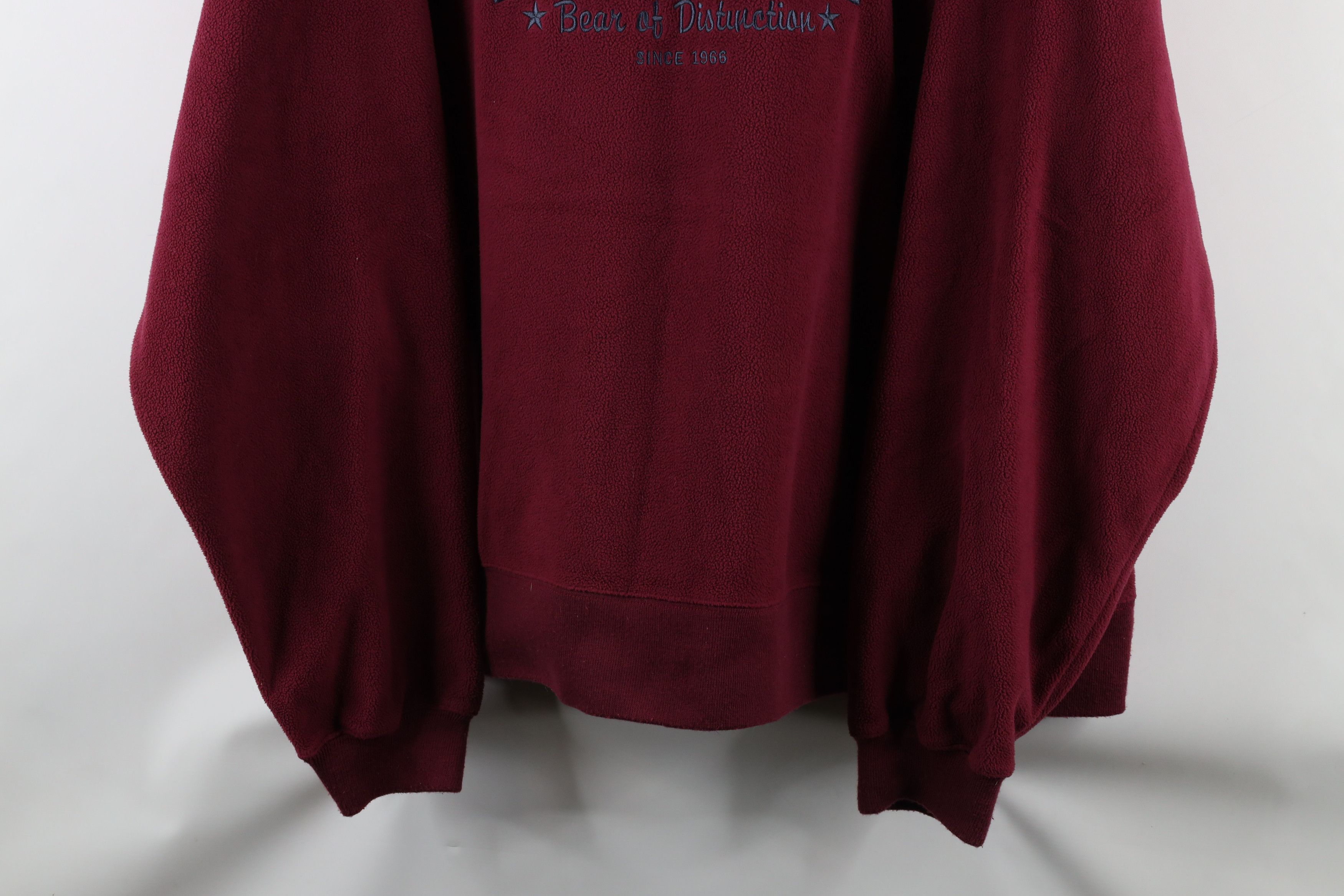 Disney × Vintage Vintage 90s Disney Winnie the Pooh Fleece Sweatshirt Maroon Size XXL / US 16-18 / IT 52-54 - 3 Thumbnail