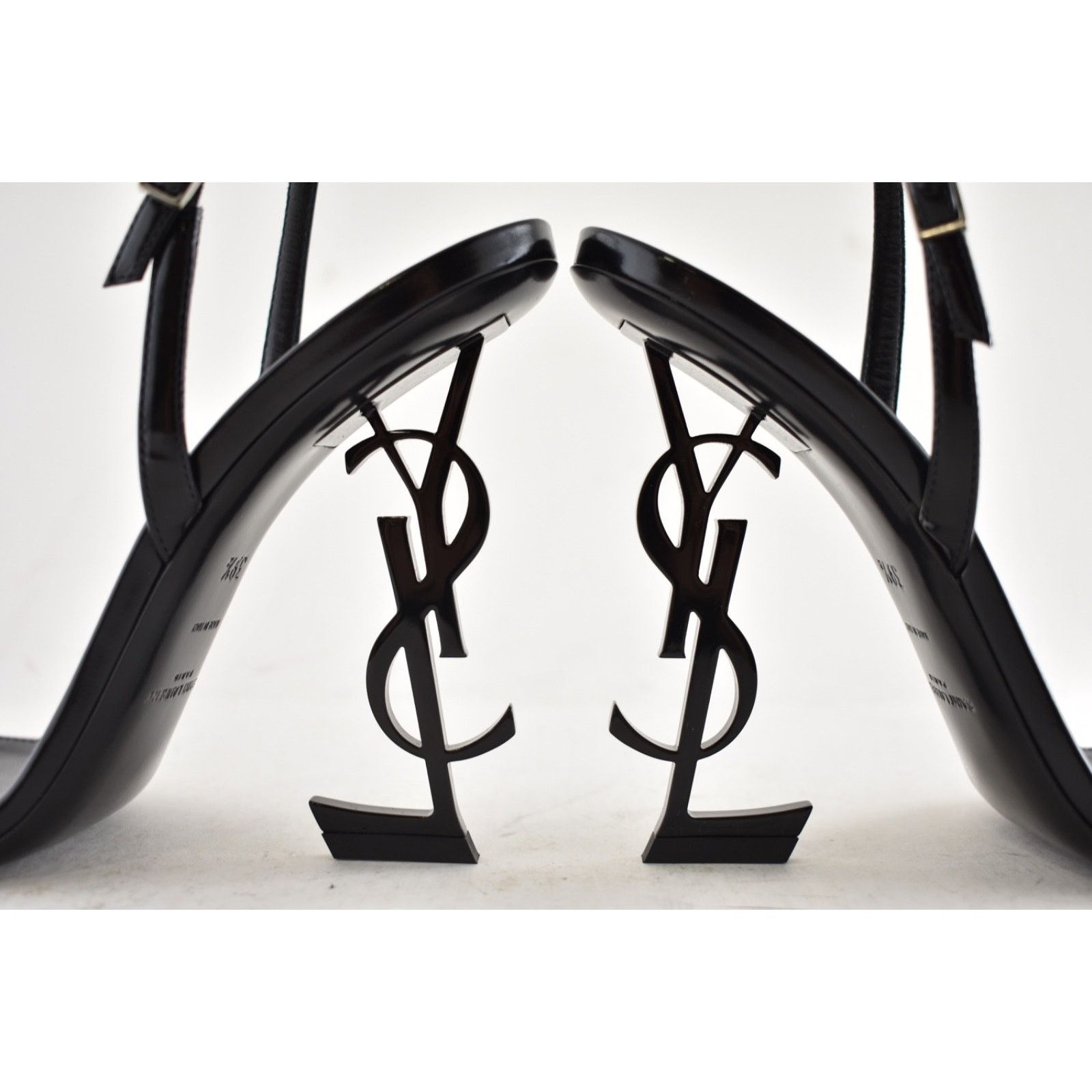 Yves Saint Laurent Saint Laurent Opyum 110 Black Leather YSL Logo Heel Size US 9.5 / IT 39.5 - 15 Thumbnail