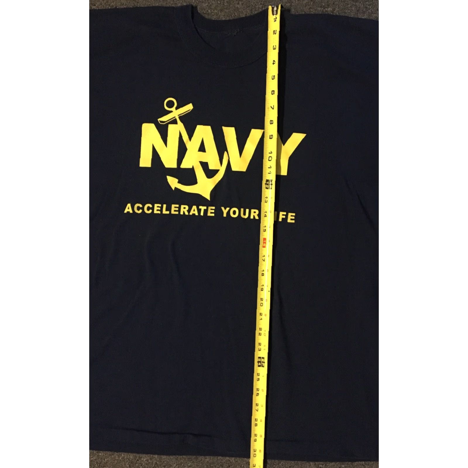 Alife Vtg 80s US Navy Accelerate Your Life Shirt XXL Single Stitch Military Army 90s T-Shirt Mens Navy blue USA Vintage Graphic Tee Size US XXL / EU 58 / 5 - 8 Thumbnail