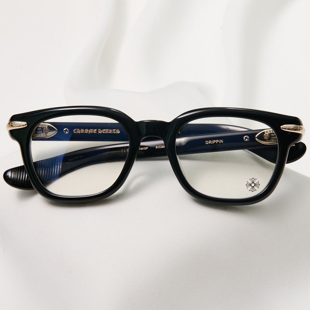 Chrome Hearts CHROME HEARTS DRIPPIN BLACK/18KGP GLASSES Size ONE SIZE - 6 Thumbnail