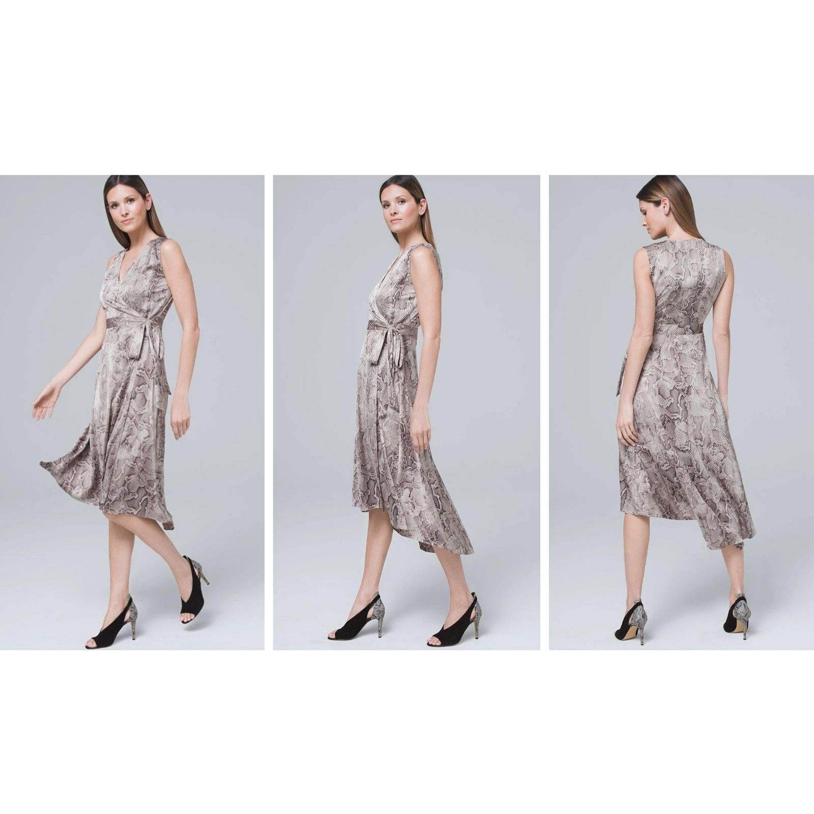 White House Black Market Snake Print Hi-low Wrap Dress in size US 8 Size M / US 6-8 / IT 42-44 - 1 Thumbnail