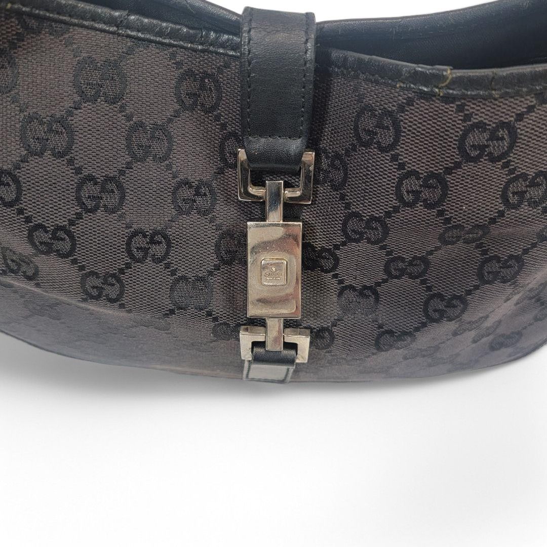 Gucci Gucci - Jackie Leather Canvas Monogram Handbag Shoulder Bag Size ONE SIZE - 8 Thumbnail