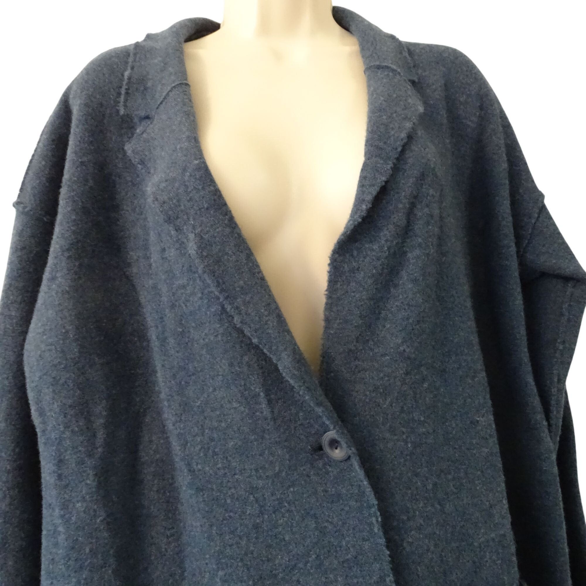 Eileen Fisher Eileen Fisher Women Blue Wool Cardigan Jacket Size M Size M / US 6-8 / IT 42-44 - 4 Thumbnail