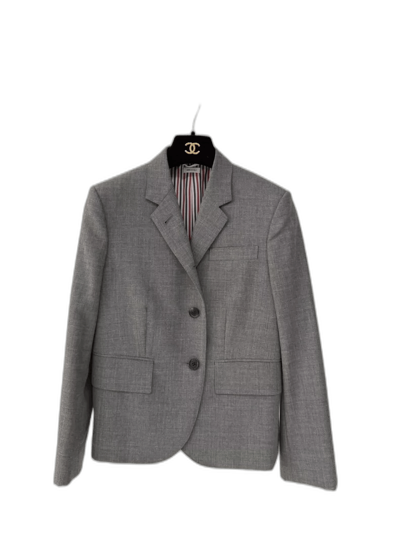 Thom Browne Thom Browne Women's Gray Suit Jacket Size M / US 6-8 / IT 42-44 - 1 Thumbnail