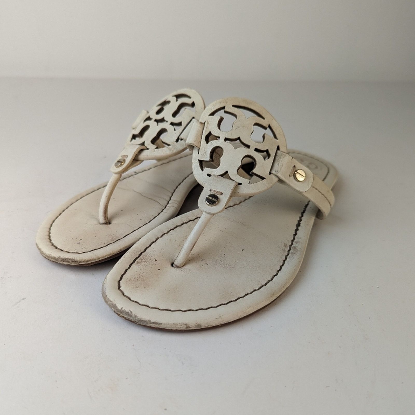 Tory Burch Tory Burch Miller White Sandals - 7.5 Size US 7.5 / IT 37.5 - 2 Thumbnail