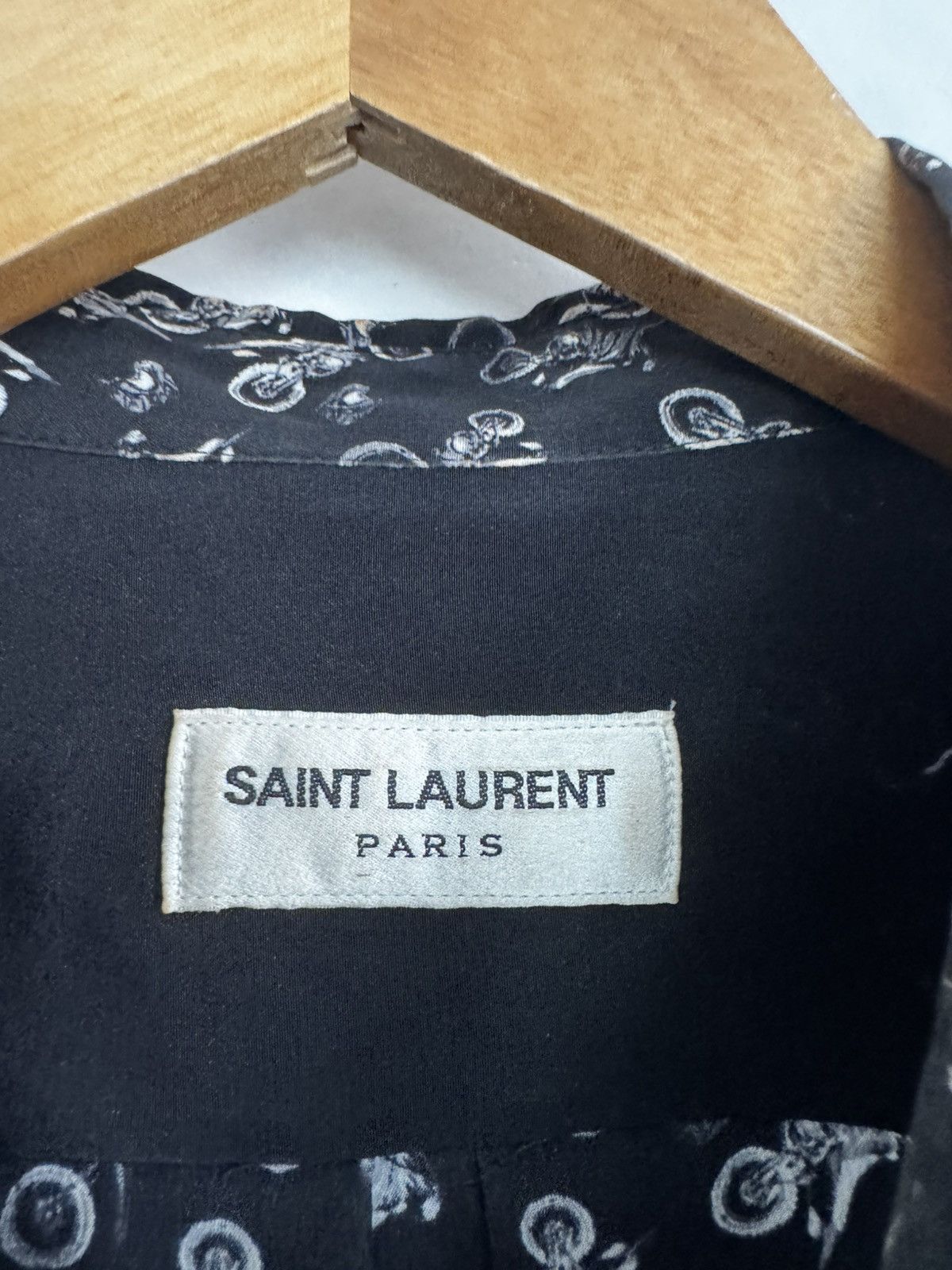 Saint Laurent Paris Silk motocross shirt Size US S / EU 44-46 / 1 - 3 Thumbnail