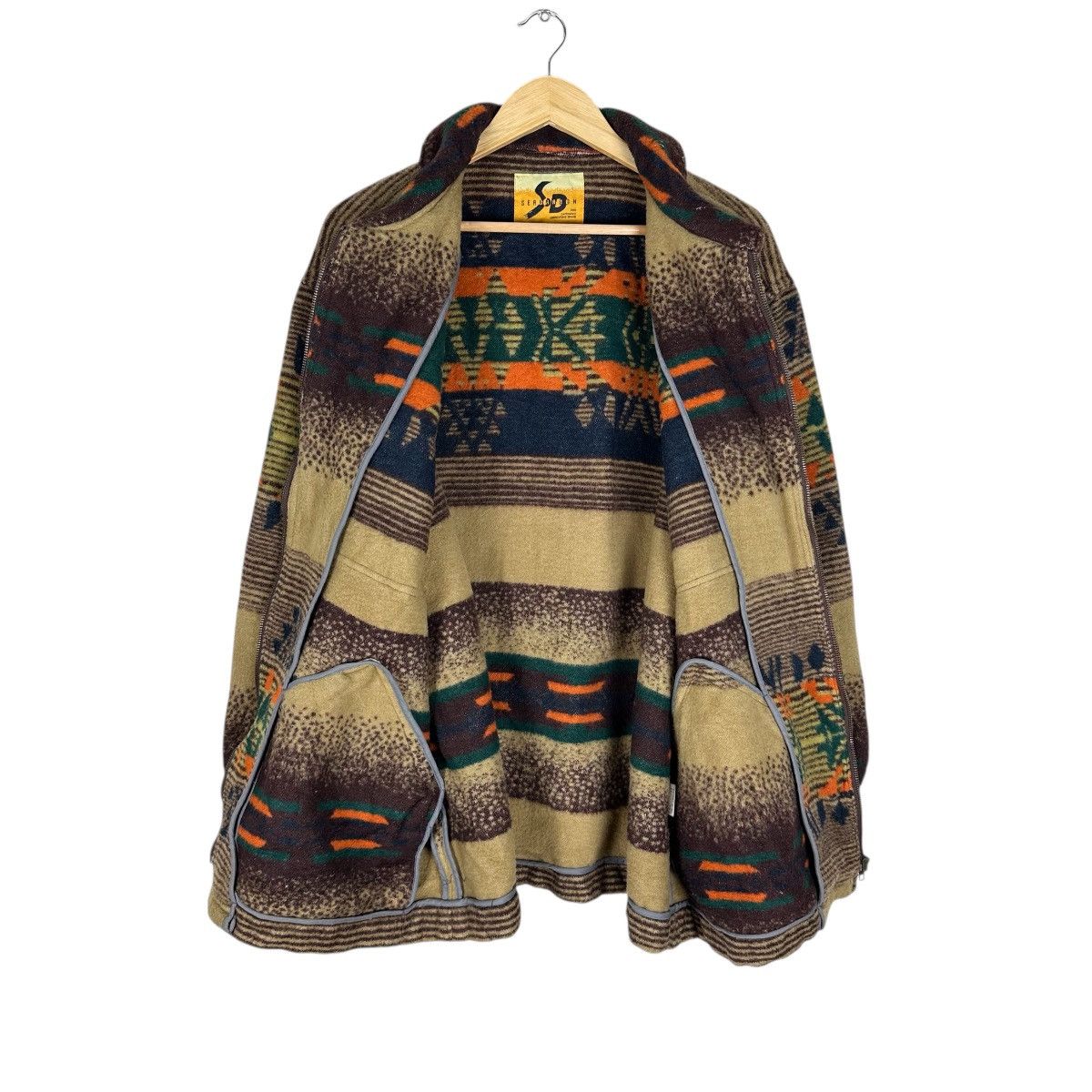 Native SEA DRAGON NAVAJO WOOL JACKET LIKE PENDLETON Size US L / EU 52-54 / 3 - 10 Thumbnail