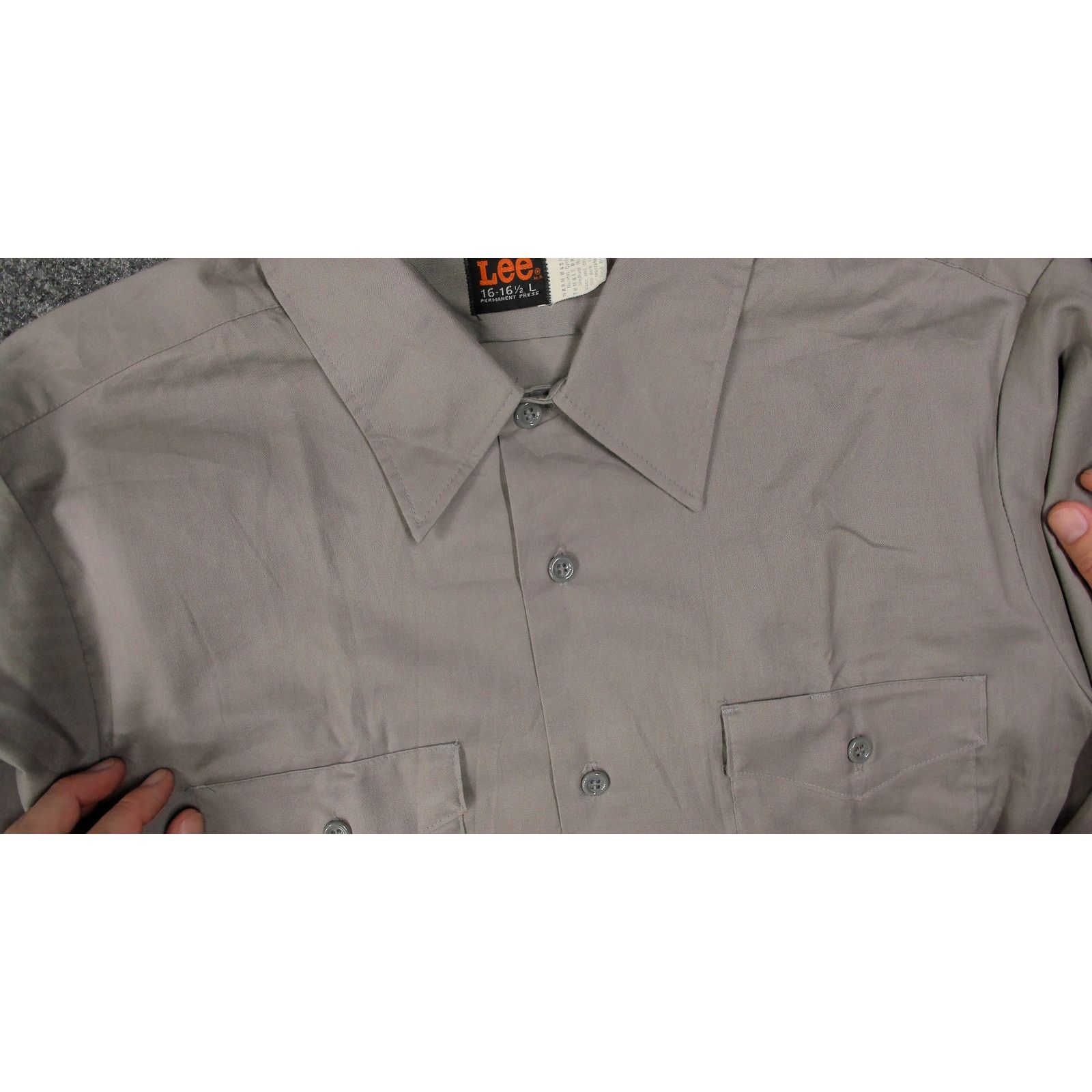 Lee Lee | Vintage 1980s Boxy Fit Permanent Press Work Shirt Size US XL / EU 56 / 4 - 11 Thumbnail
