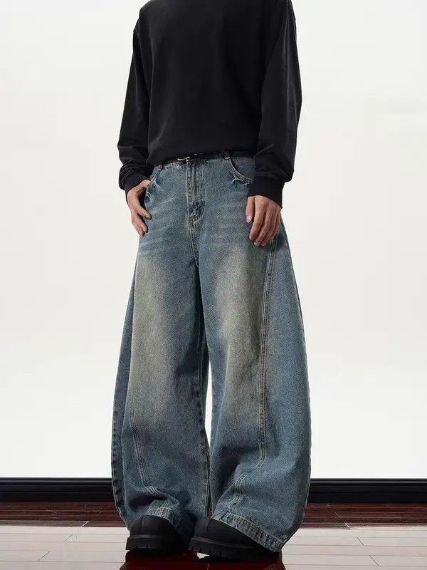 VIBE Retro cut curved knife high street jeans Size US 33 - 6 Thumbnail