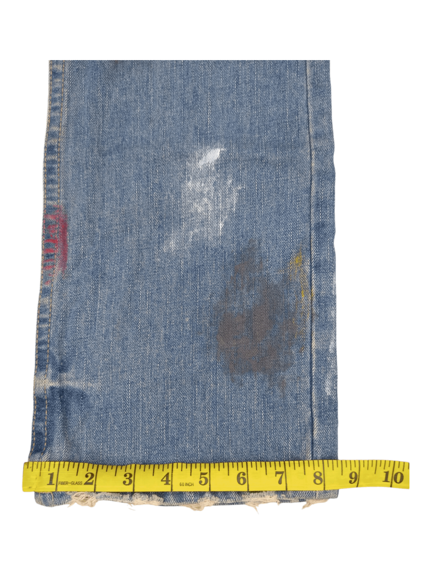 Japanese Brand Rattle Trap Paint Skin Mud Max Minimalist Flare Denim Size US 28 / EU 44 - 24 Thumbnail