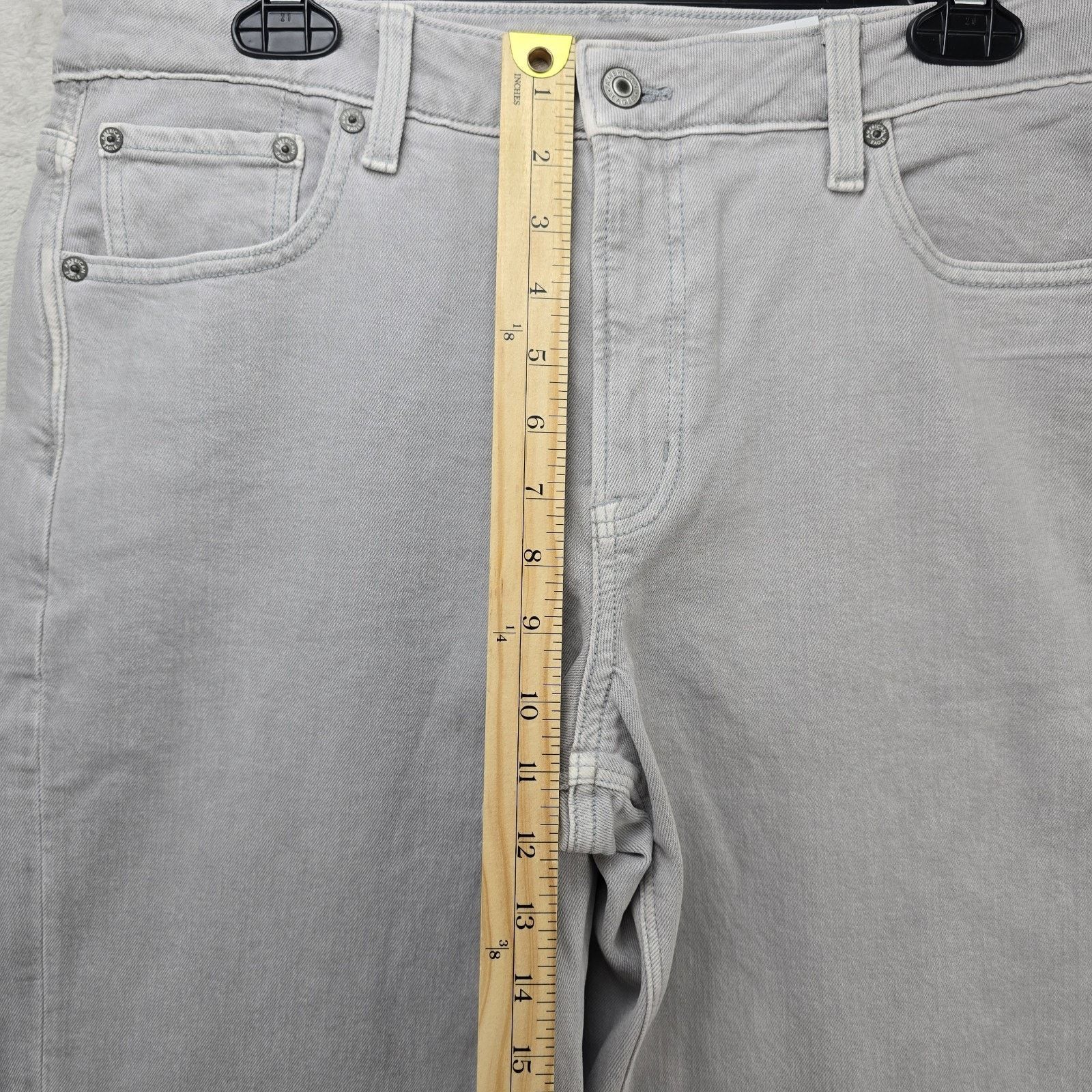 Abercrombie & Fitch Abercrombie Fitch Stovepipe Jeans 10 Long Gray (Fits 34x30) Size 34" / US 12 / IT 48 - 14 Thumbnail