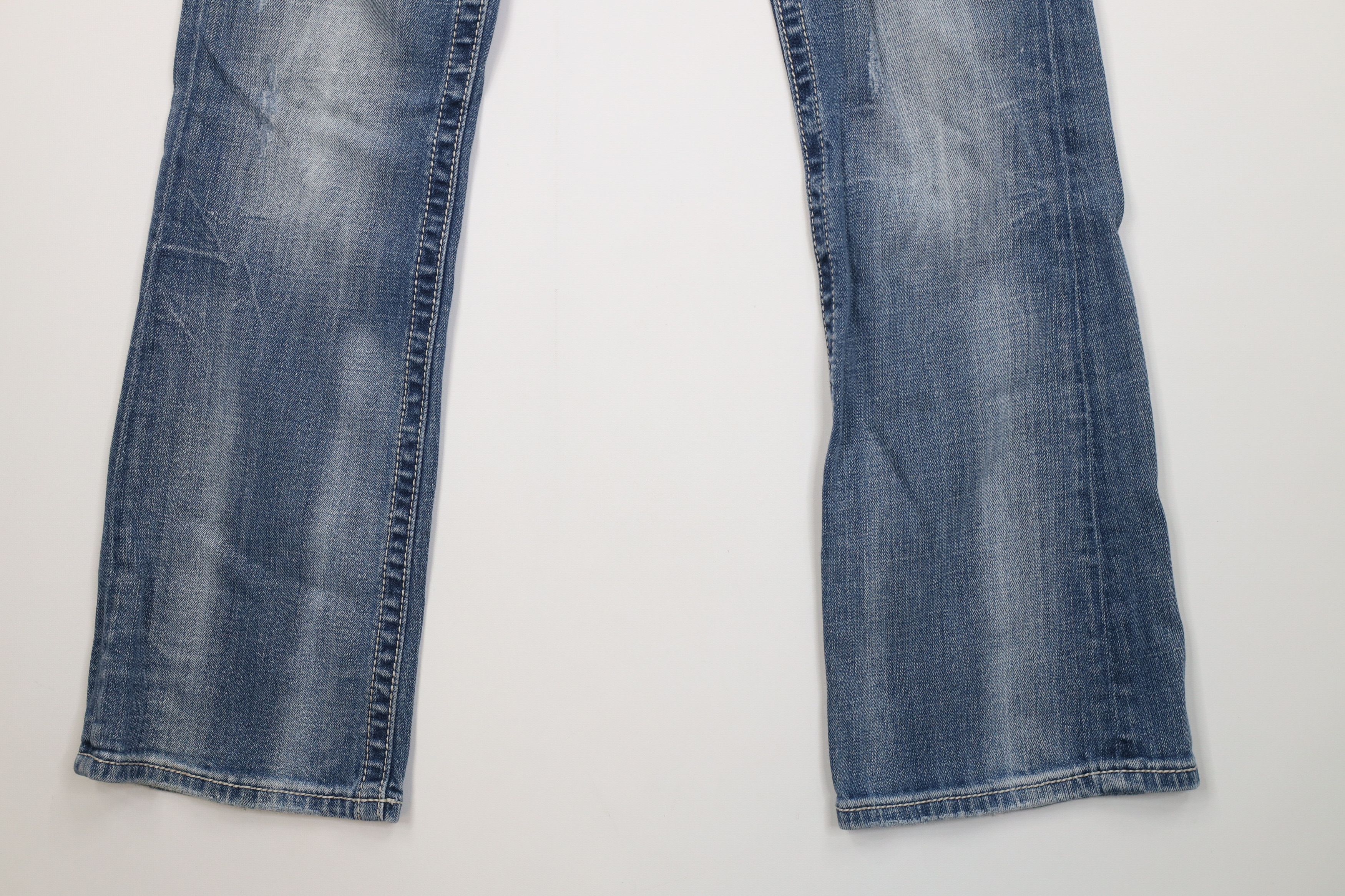 Miss Me Miss Me Thick Stitch Jeweled Flared Bootcut Denim Jeans Size 30" / US 8 / IT 44 - 4 Thumbnail