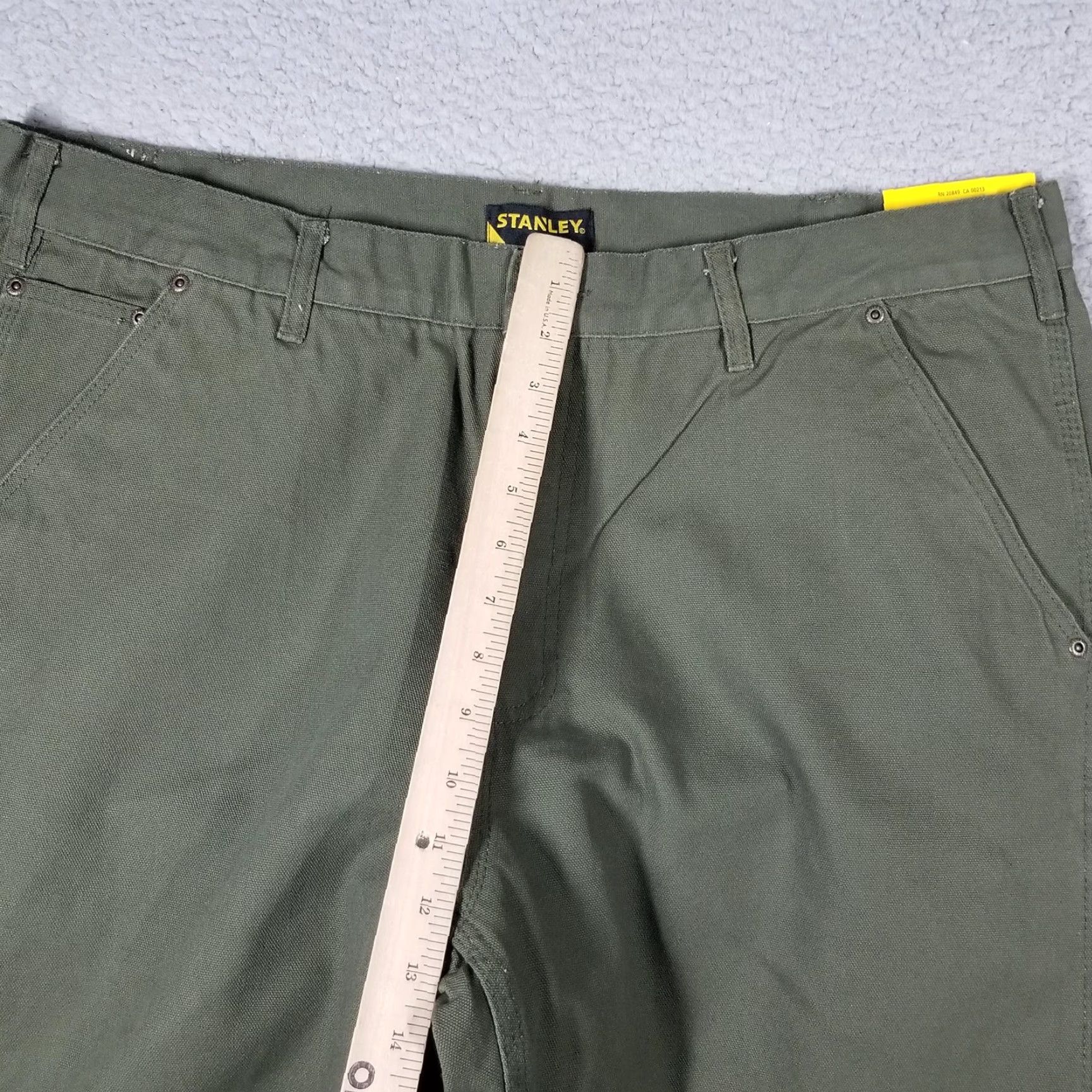 Vintage VINTAGE Stanley Canvas Utility Pant Mens 38x30 Workwear Relaxed Fit Straight Leg Moss Green Cotton 100% Front Pockets Boyt？ Size US 38 / EU 54 - 4 Thumbnail