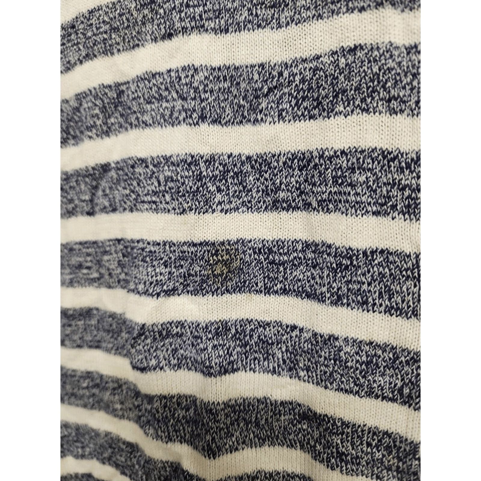 J.Crew J.CREW Mens XL Striped Pullover Knit Mock Neck Sweater Front Blue White Multicolor Cotton Linen Casual Business Travel Workwear 3/4 Sleeve? Size US XL / EU 56 / 4 - 4 Thumbnail