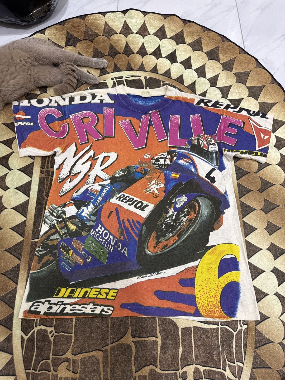 Vintage ‼️Rare Vintage Honda Alex Criville shirt 90s‼️ Size US XL / EU 56 / 4 - 1 Thumbnail