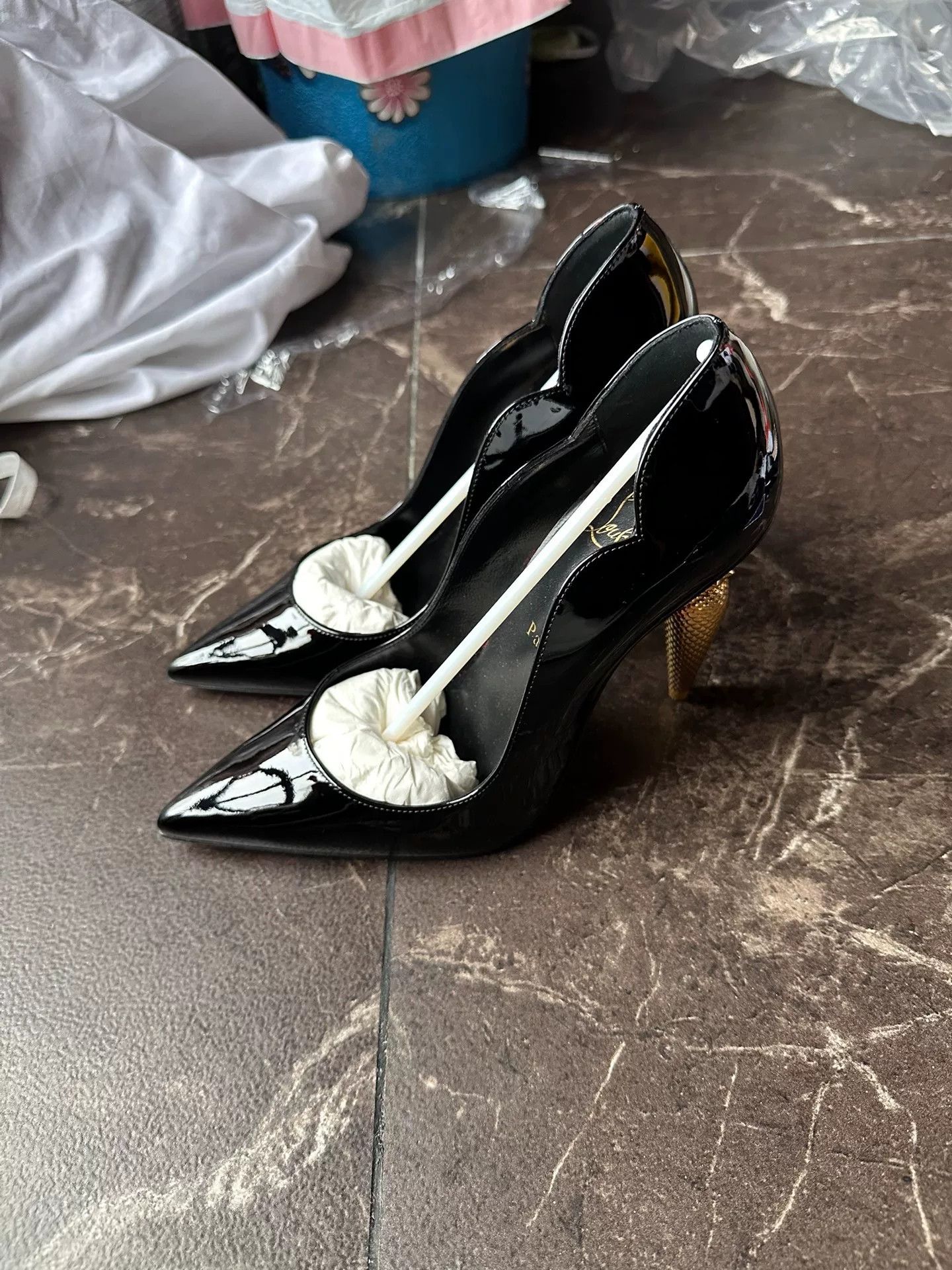 Christian Louboutin Christian Louboutin Lipstick Heel Black Heels Size US 5 / IT 35 - 1 Thumbnail