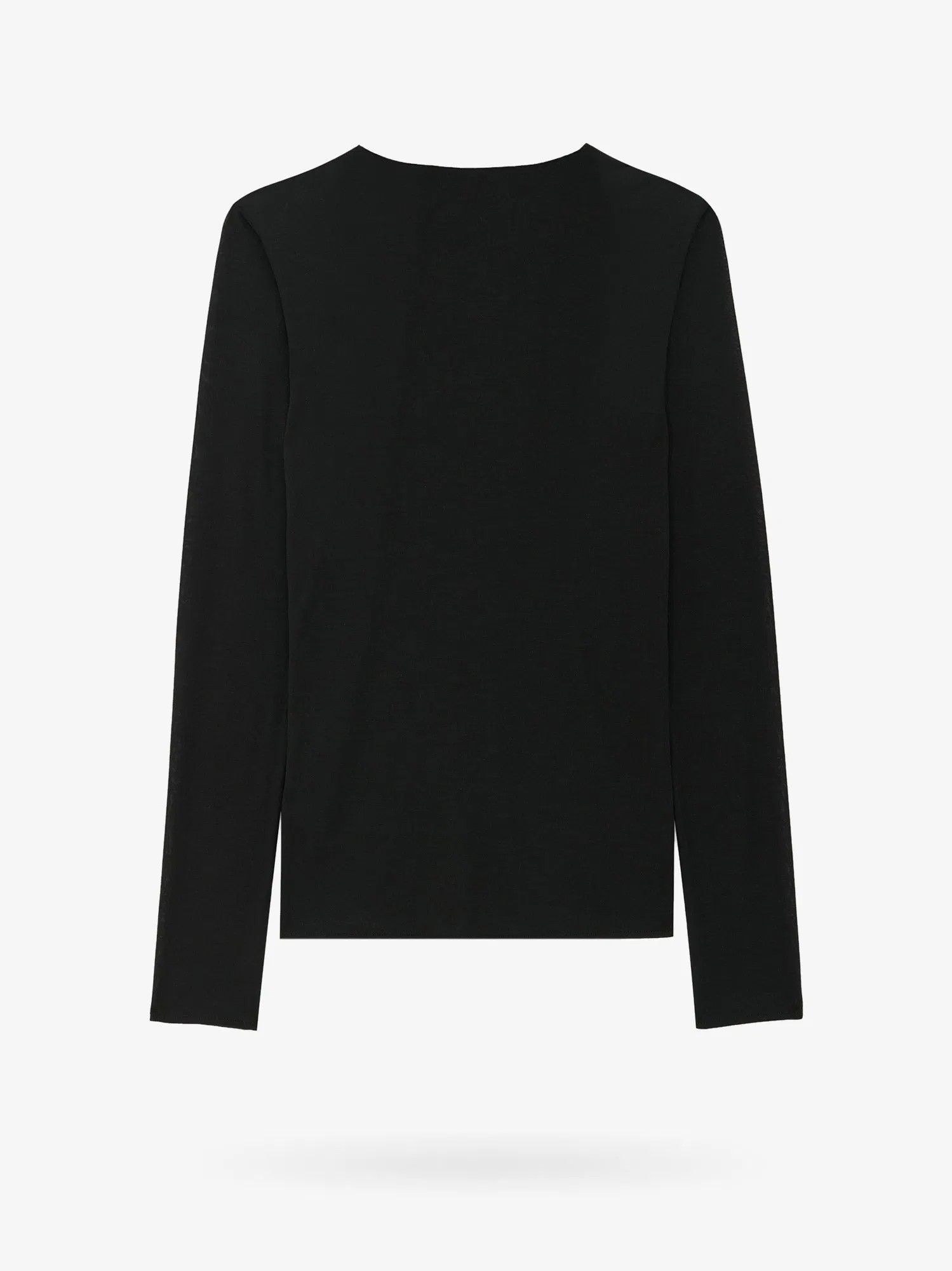 Saint Laurent Paris o1s1wg111124 Cassandre Sweater in Silk Jersey in Black Size L / US 10 / IT 46 - 6 Thumbnail