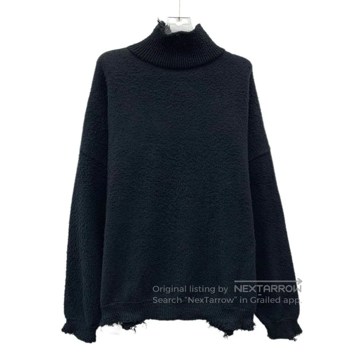 Balenciaga Black Turtleneck Sweater with XXXL Graphic. Size US L / EU 52-54 / 3 - 2 Thumbnail