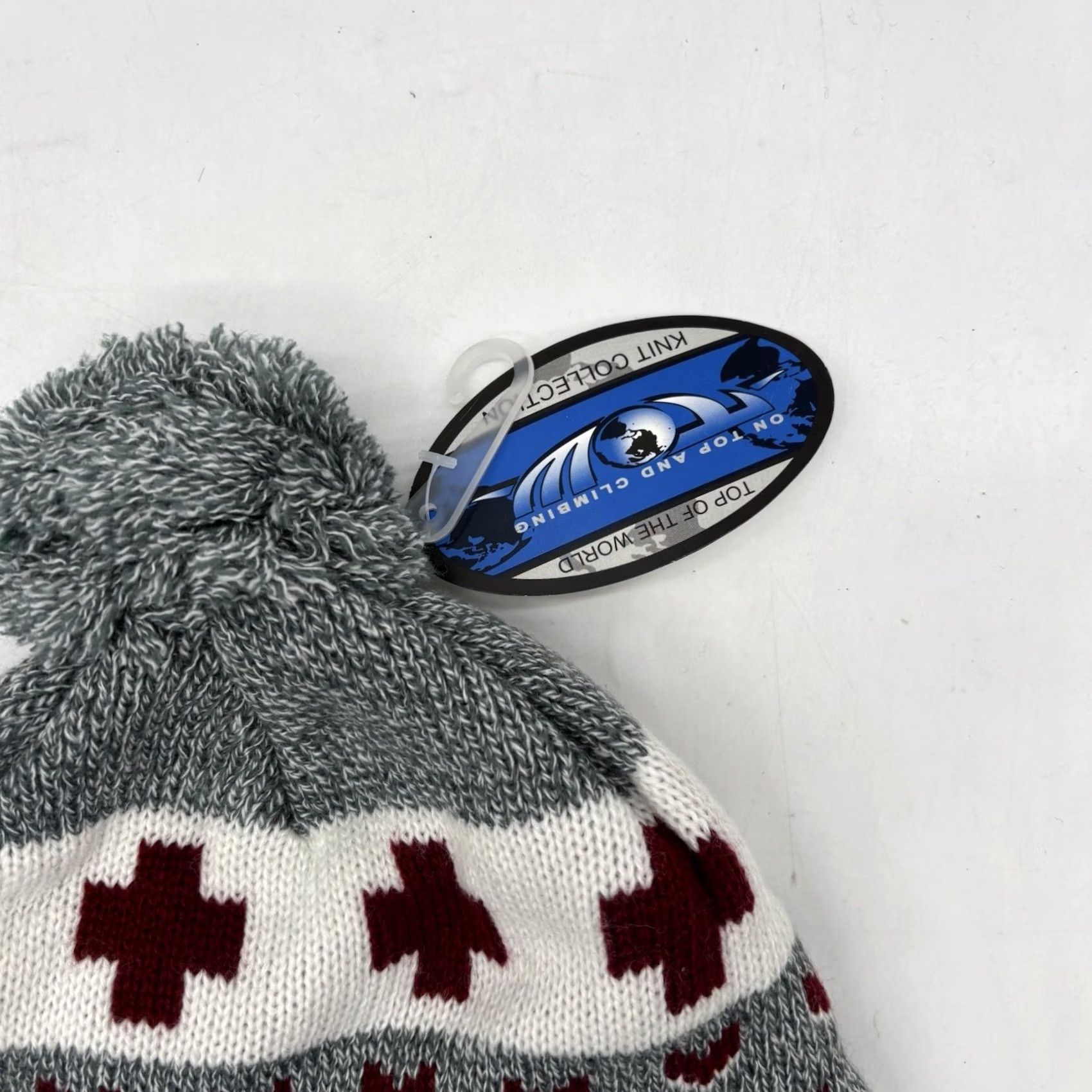 Top Of The World VINTAGE UMass Lowell River Hawks Beanie OSFA Pom Knit Hat Cuffed Tassels NCAAA NWT Top of the World Men Knit Hat Gray Beanie Size ONE SIZE - 3 Thumbnail