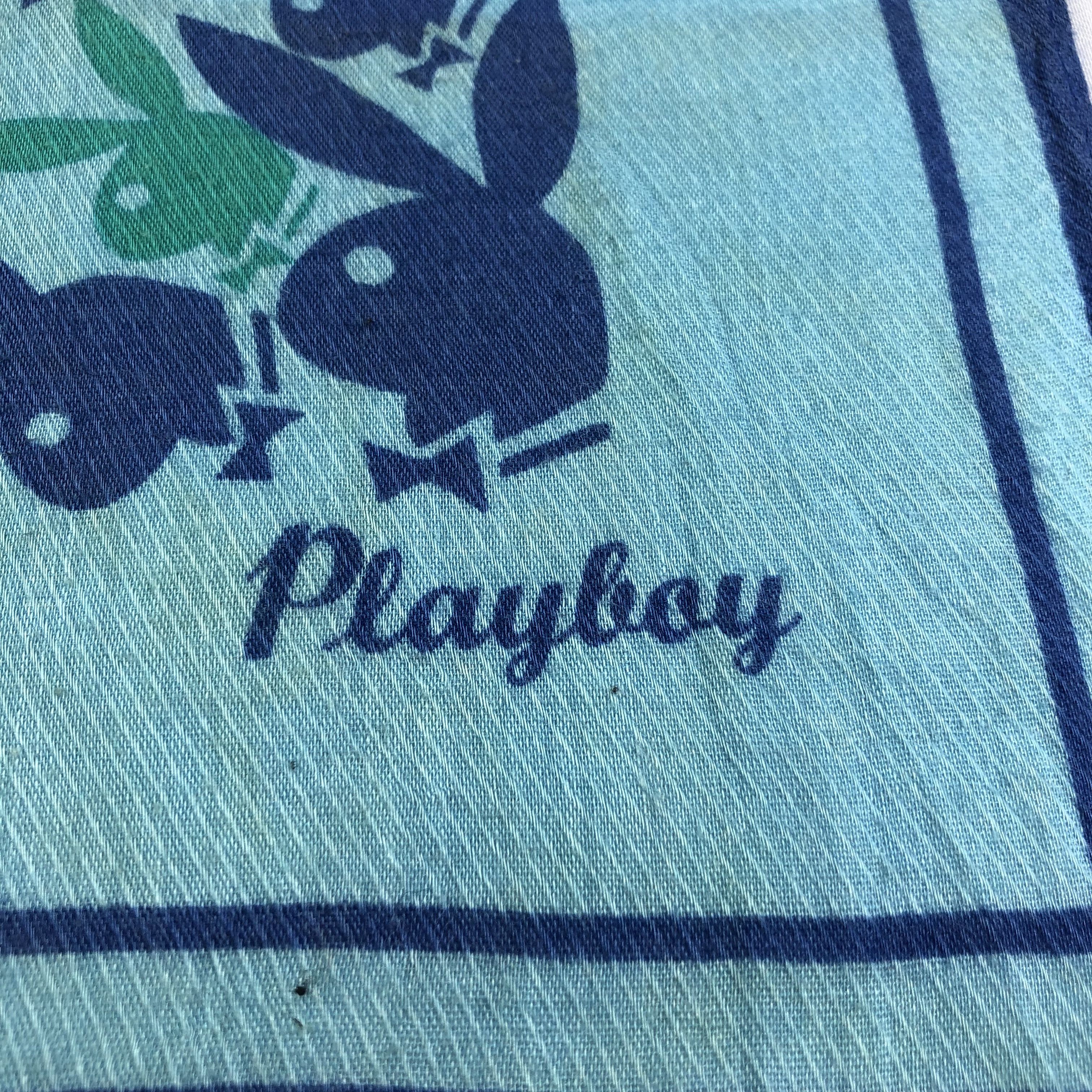 Playboy × Vintage Playboy Handkerchief Neckerchief Bandana H1681 Size ONE SIZE - 4 Thumbnail