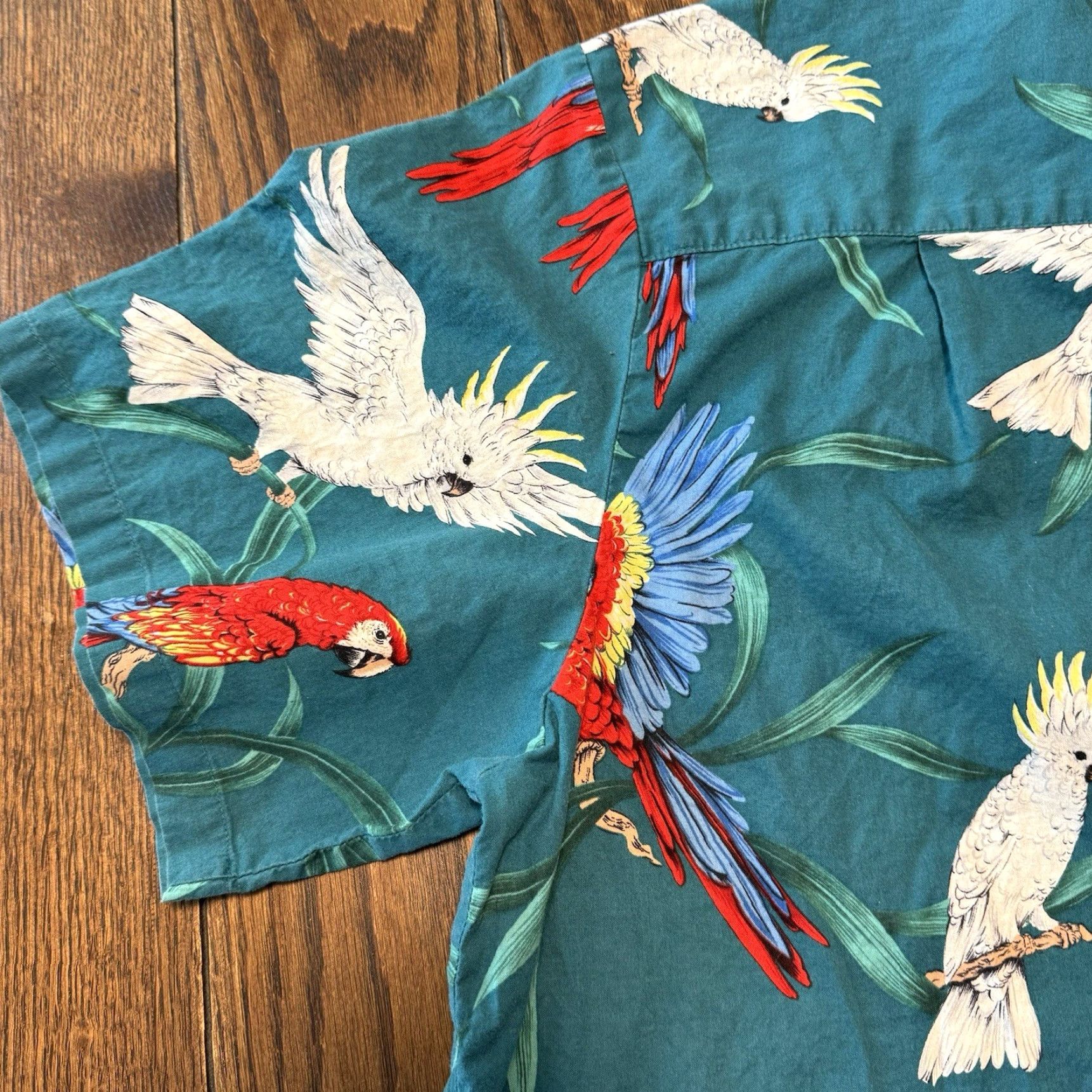 Paradise Found VINTAGE Paradise Found Men's Parrot Hawaiian Shirt Size 4XL USA Made Teal Blue Size US XXL / EU 58 / 5 - 7 Thumbnail