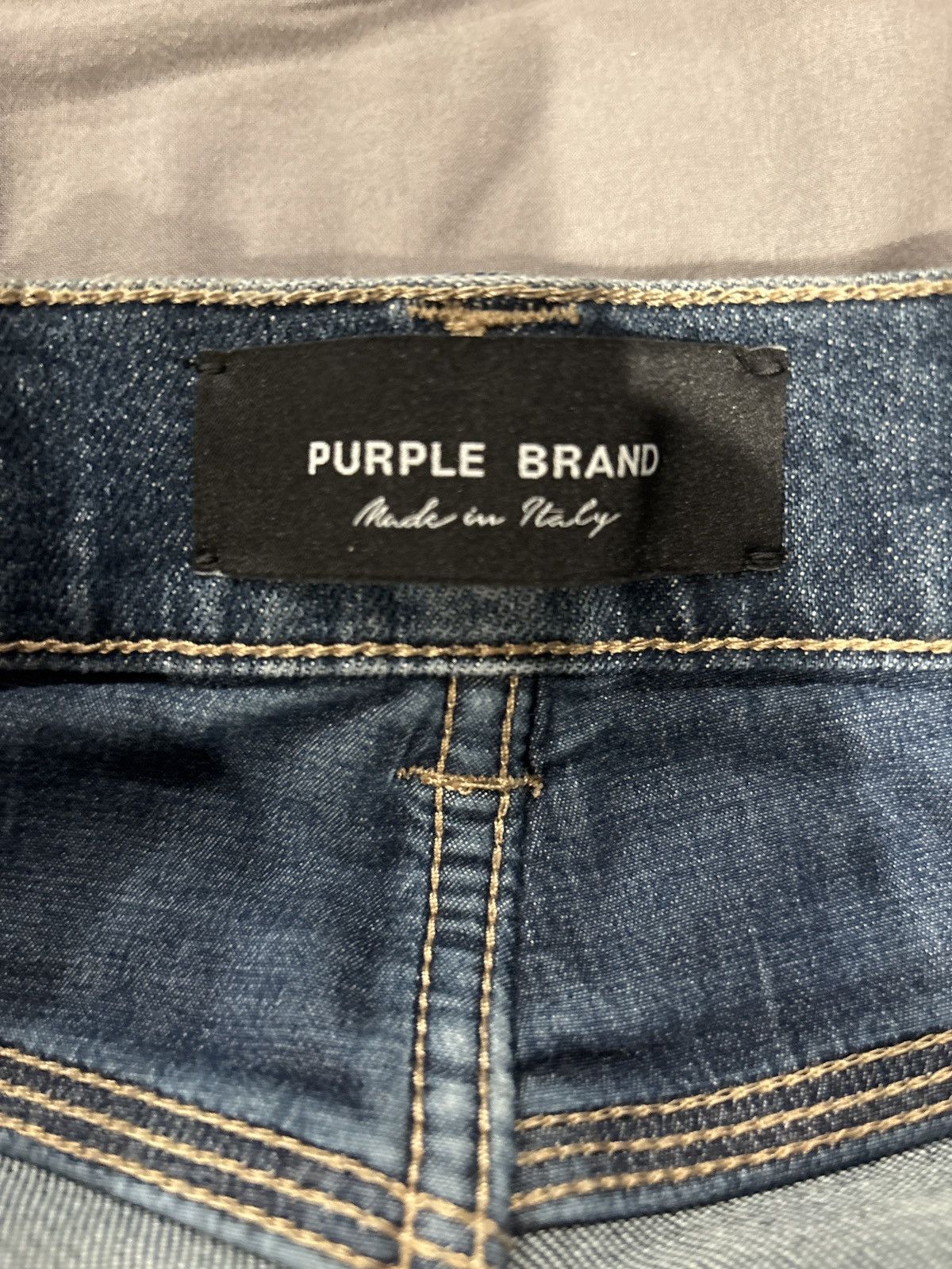 Purple Brand Purple Brand Waxed Moto Jeans Size US 31 - 3 Thumbnail