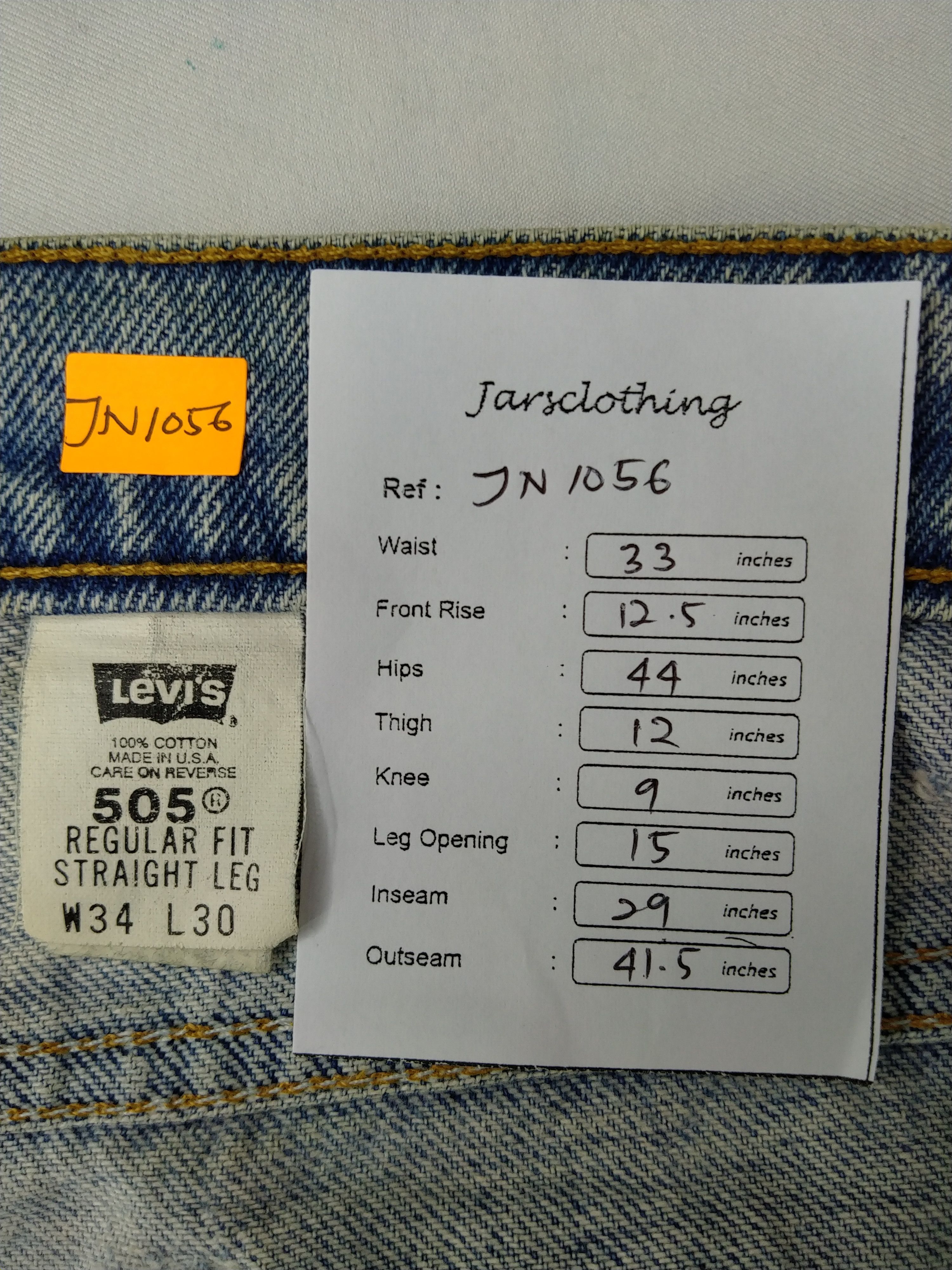 Japanese Brand Ripped Light Wash Vintage Levi's 505 USA 33x29 Denim -JN1056 Size US 33 - 8 Thumbnail