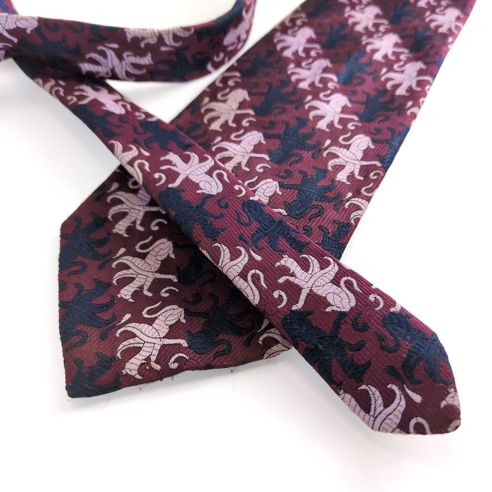 Vintage Vintage Pulitzer Mythical Griffin Brocade 4" Wide Neck Tie Size ONE SIZE - 2 Thumbnail