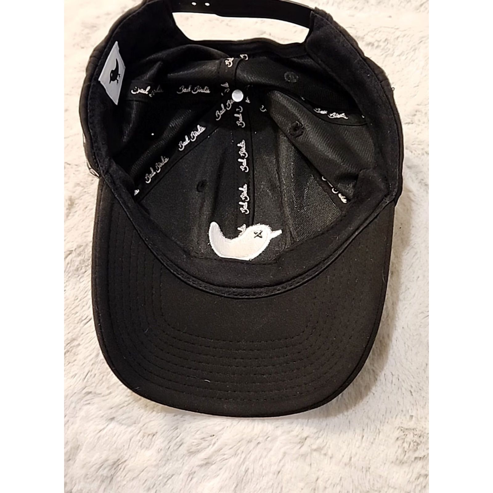 Vintage Bad Birdie Script Hat Cap Golf Hat Adjustable Snapback Adult Mens Black Size ONE SIZE - 7 Thumbnail