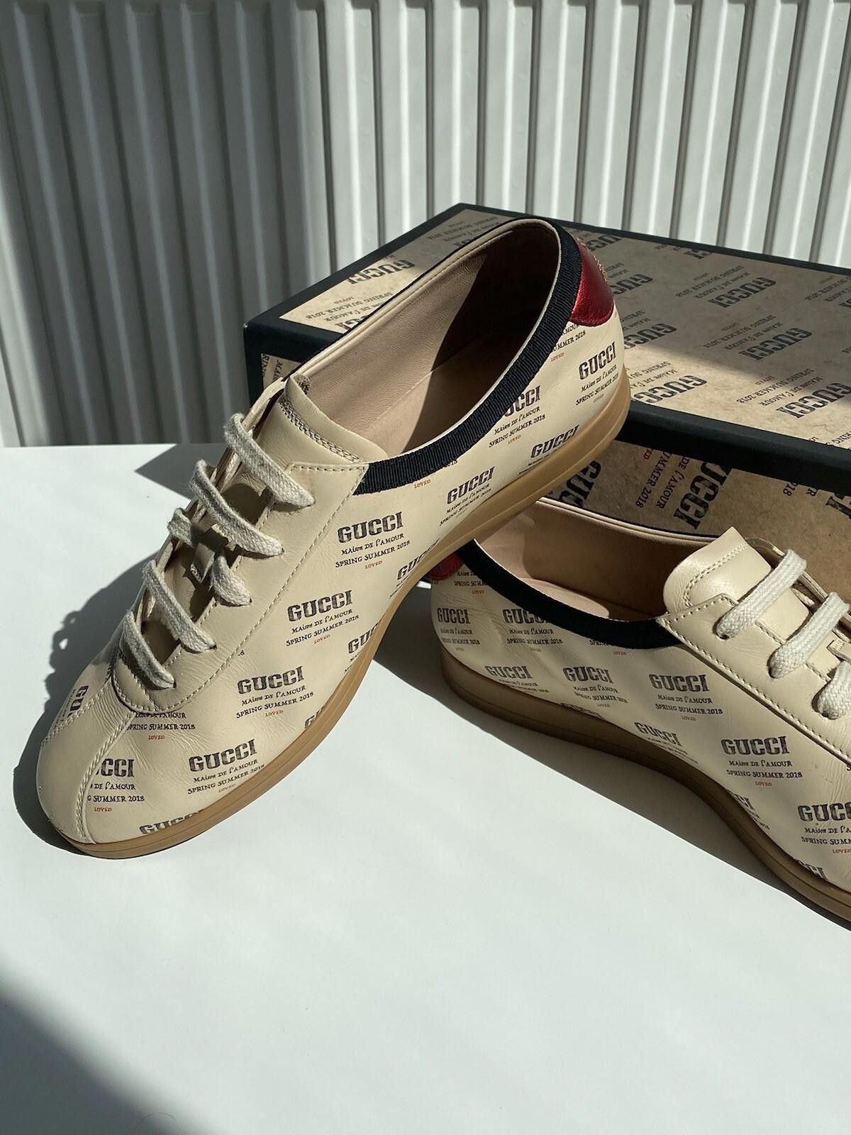 Gucci 2018 Gucci Falacer Loved CalfSkin Women’s US8.5 Size US 6 / IT 36 - 6 Thumbnail