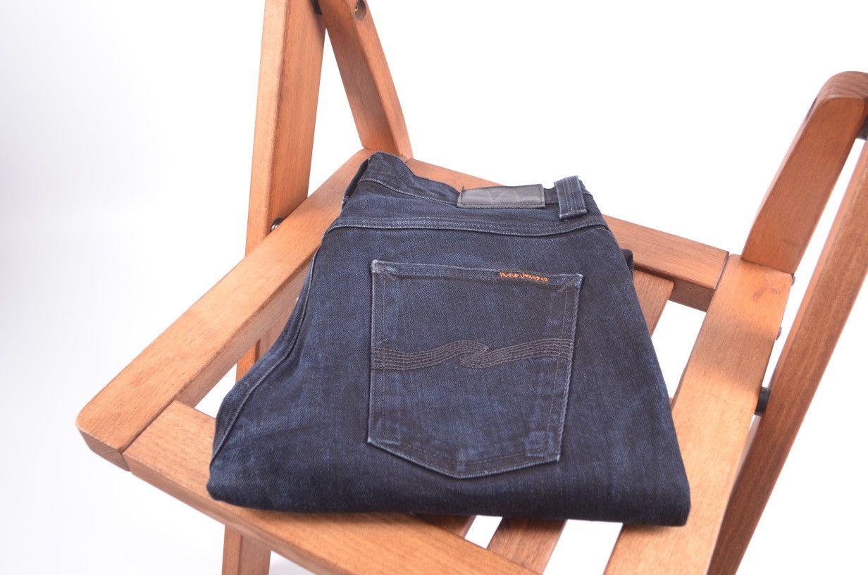 Nudie Jeans Nudie denim jeans grim tim org black ring size 33 fits 31 Size US 33 - 1 Thumbnail