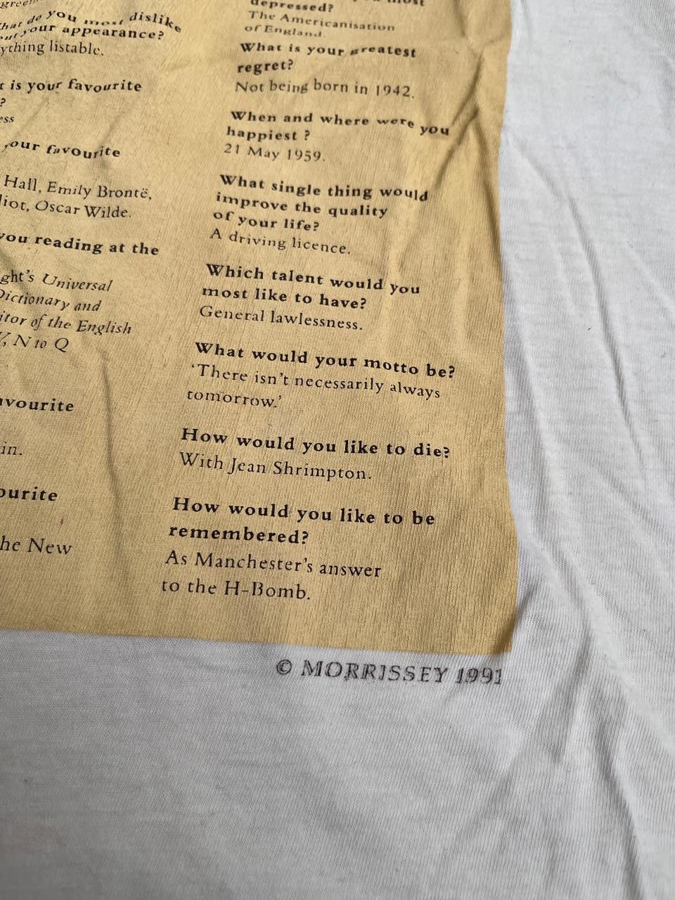 Band Tees Vintage Morrissey 1992 shirt Size US M / EU 48-50 / 2 - 4 Thumbnail