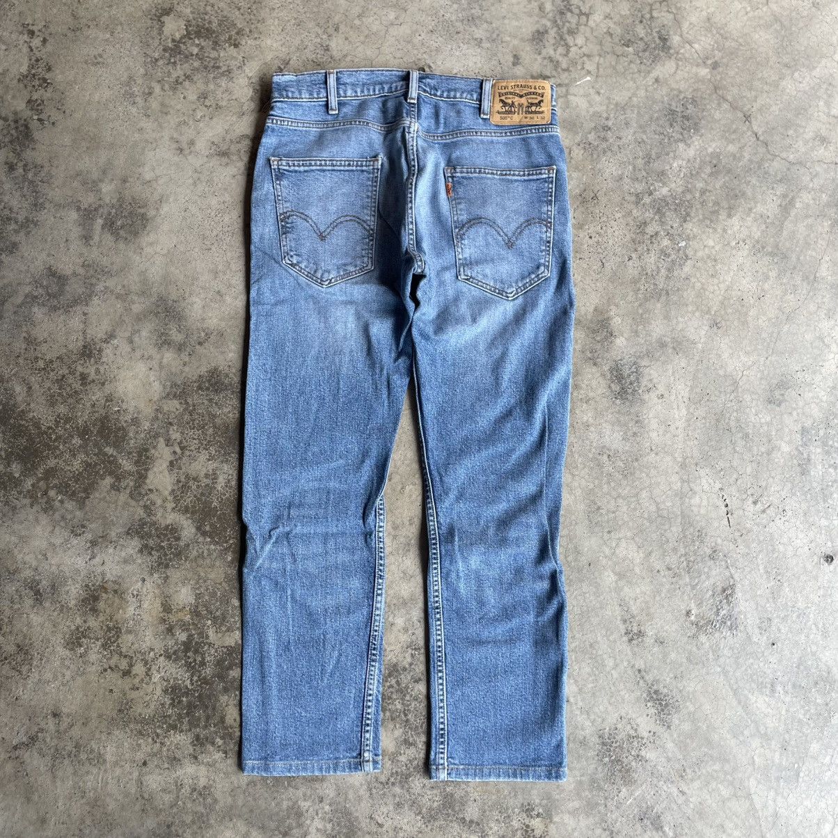 Levi's Vintage Clothing 🔥Vintage Levis 505 Orange Tab Ripped Distress Denim Jeans Size US 30 / EU 46 - 4 Thumbnail
