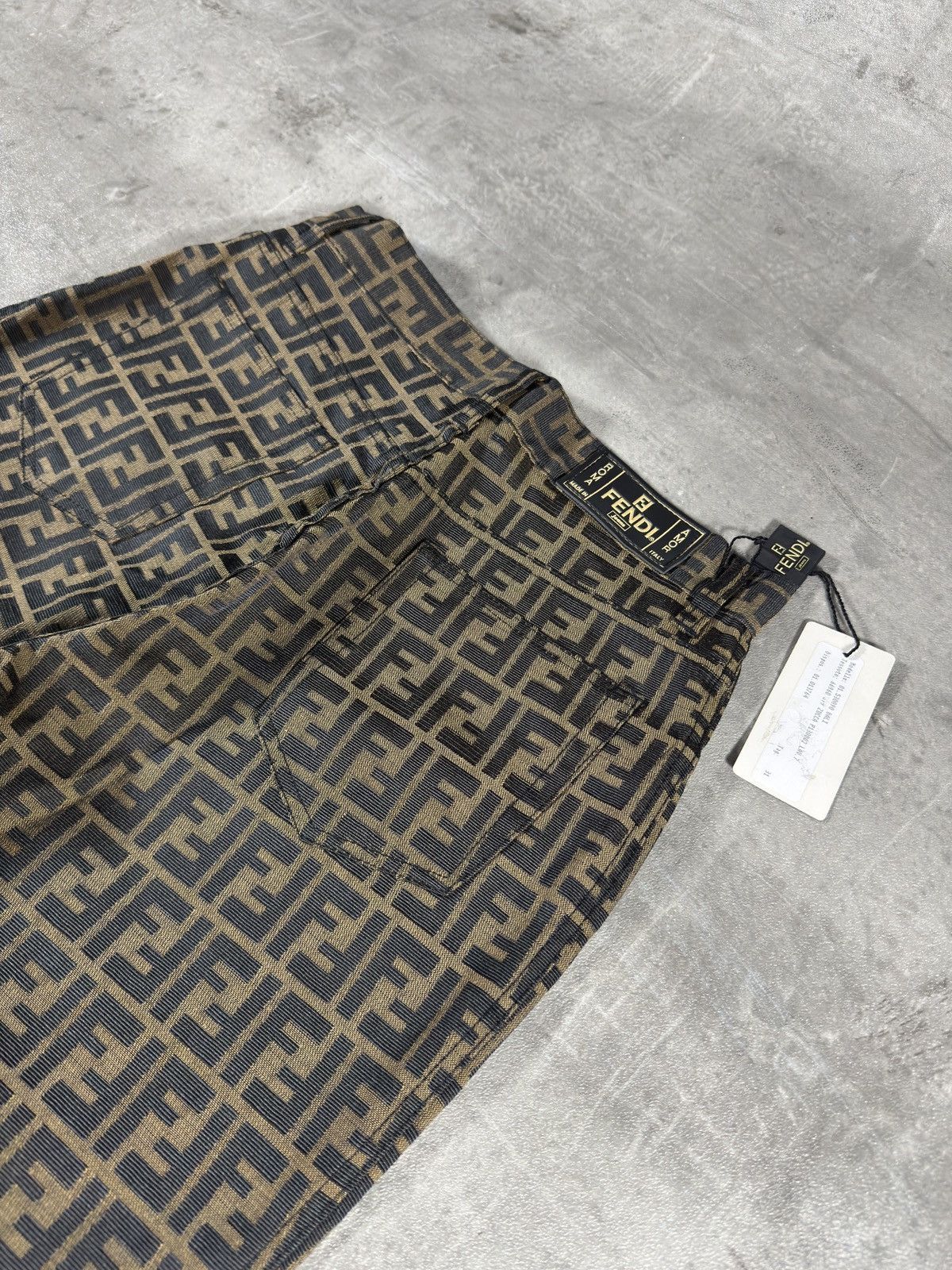 Fendi Fendi Zucca Monogram Pants – Brown Black Size 28" / US 6 / IT 42 - 3 Thumbnail